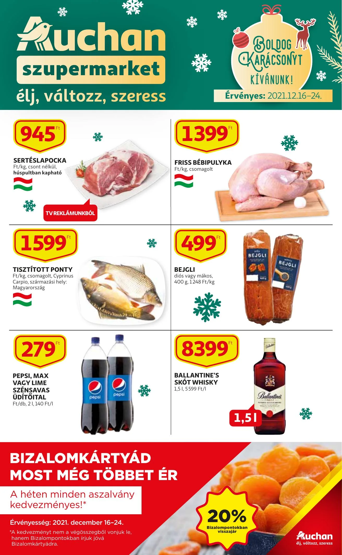 Auchan akciós újság Szupermarket 12.16–12.24