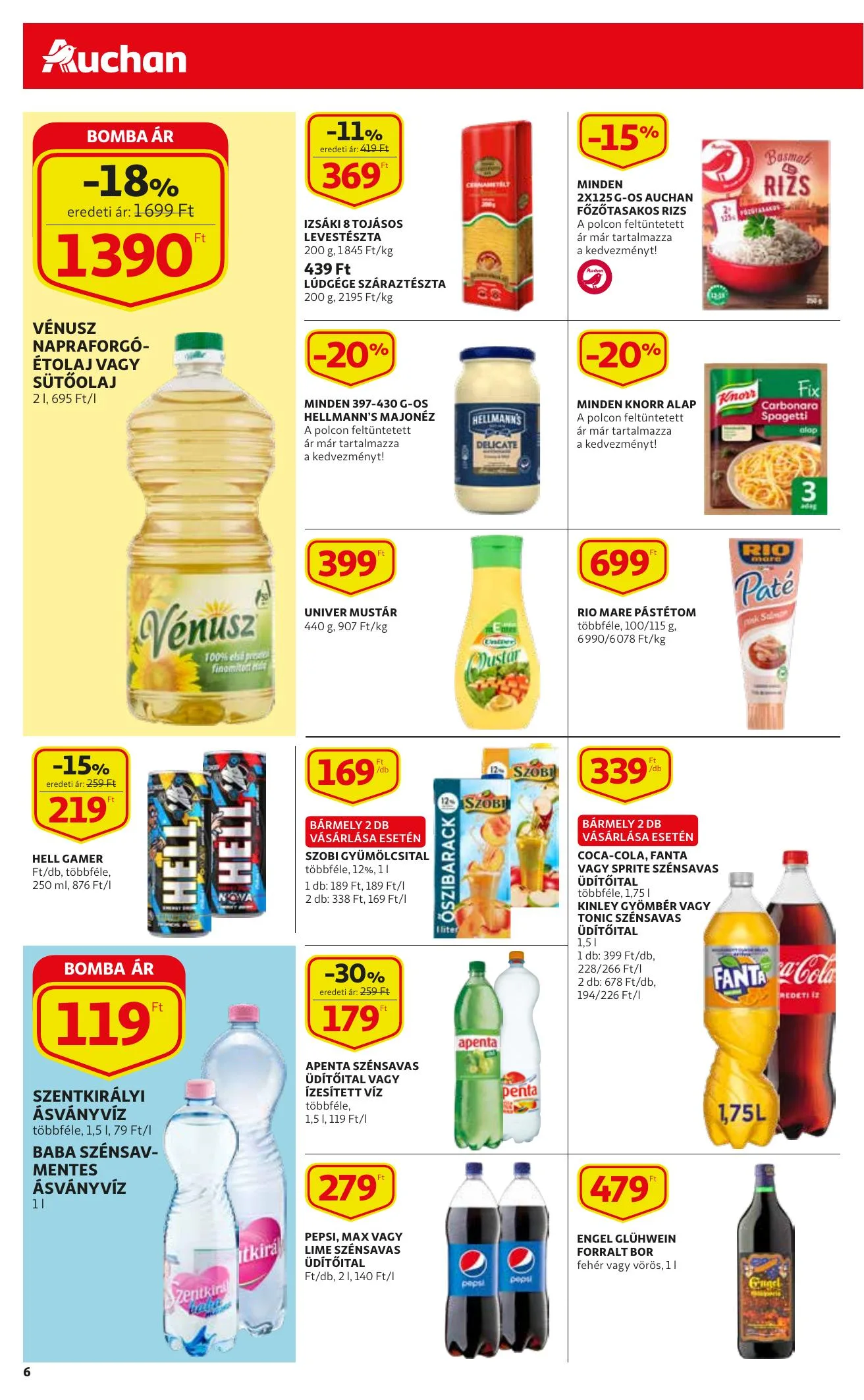 Auchan akciós újság Szupermarket 12.16–12.24 – 6. oldal