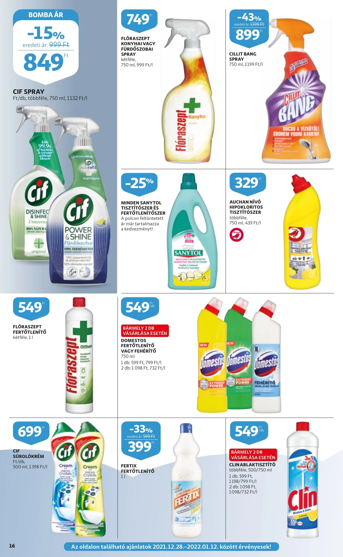 Auchan akciós újság Szupermarket 12.27–12.27 – 16. oldal