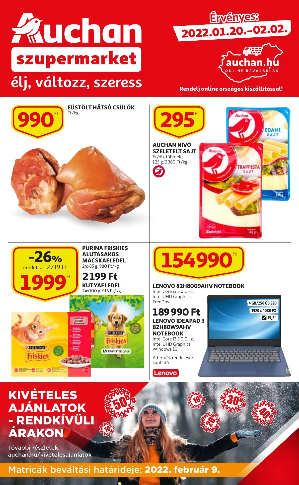 Auchan akciós újság Szupermarket 01.20–01.20