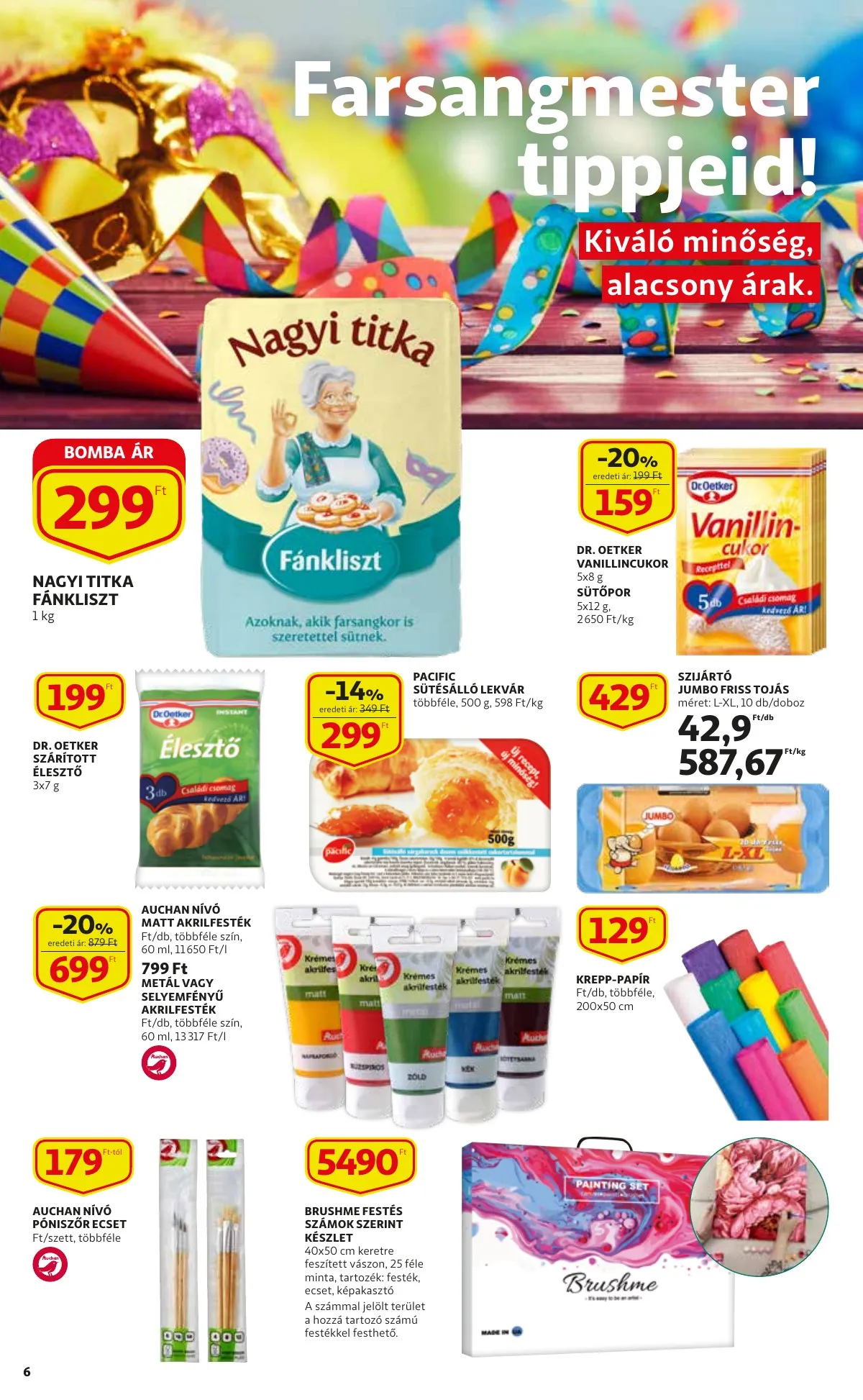 Auchan akciós újság Szupermarket 01.20–01.20 – 6. oldal