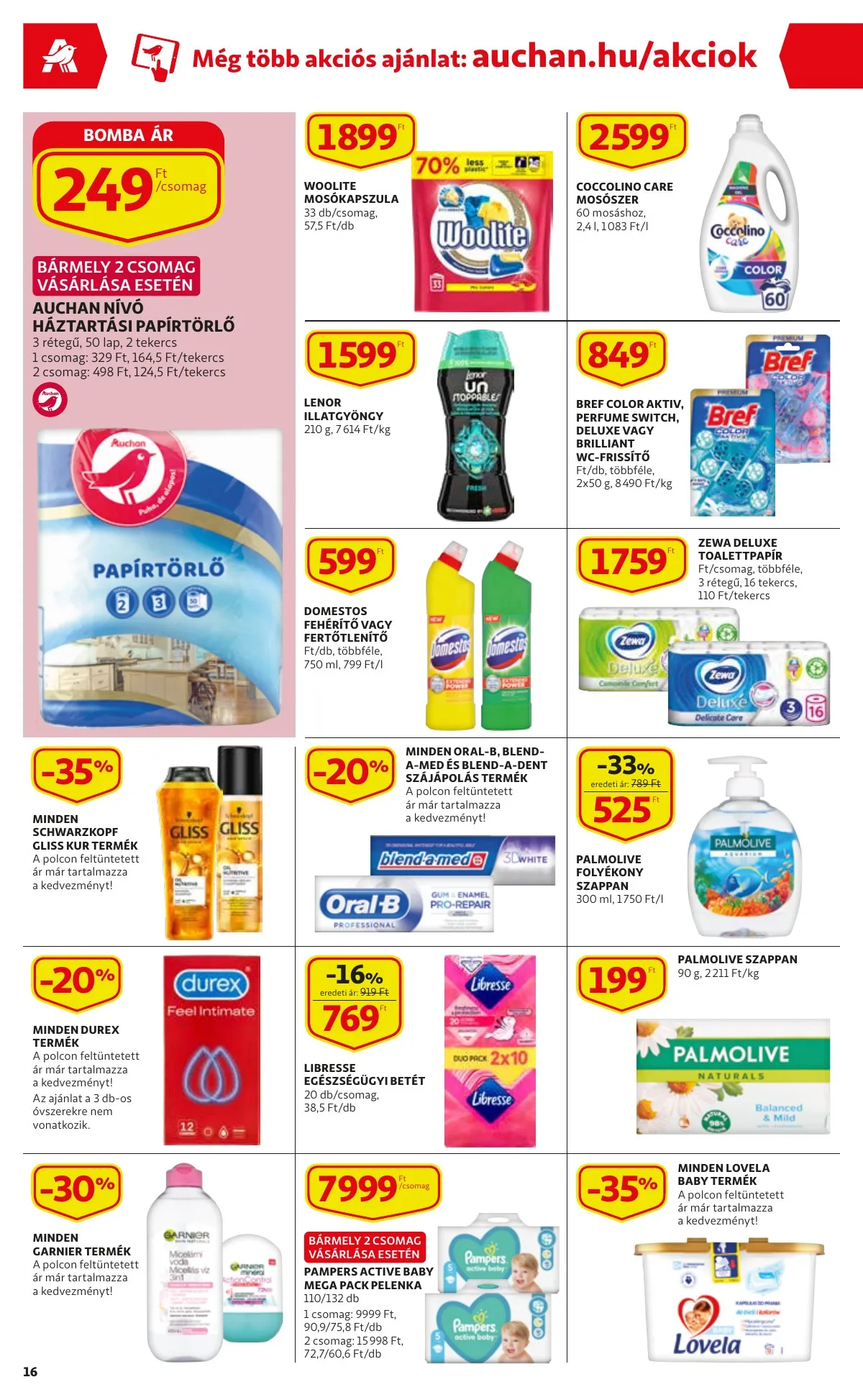 Auchan akciós újság Szupermarket 02.03–02.16 – 16. oldal