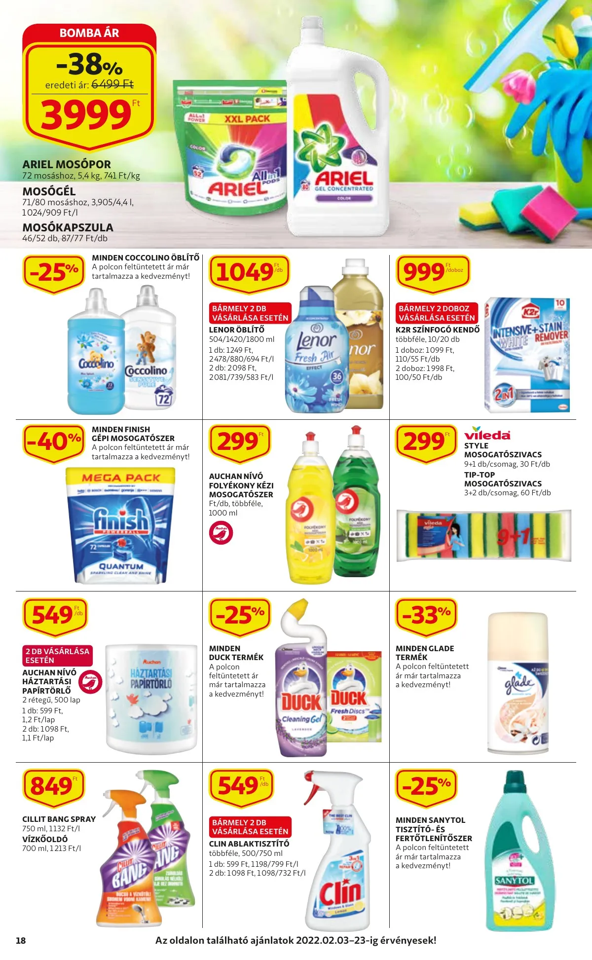 Auchan akciós újság Szupermarket 02.03–02.16 – 18. oldal