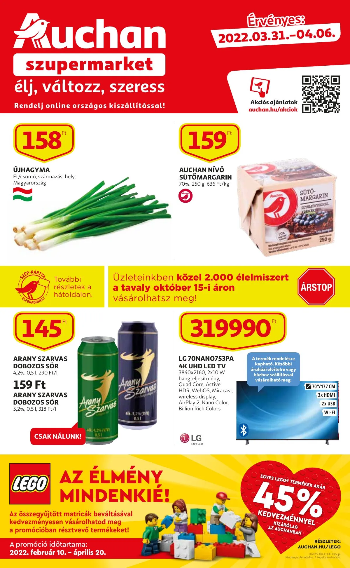 Auchan akciós újság Szupermarket 03.31–04.06