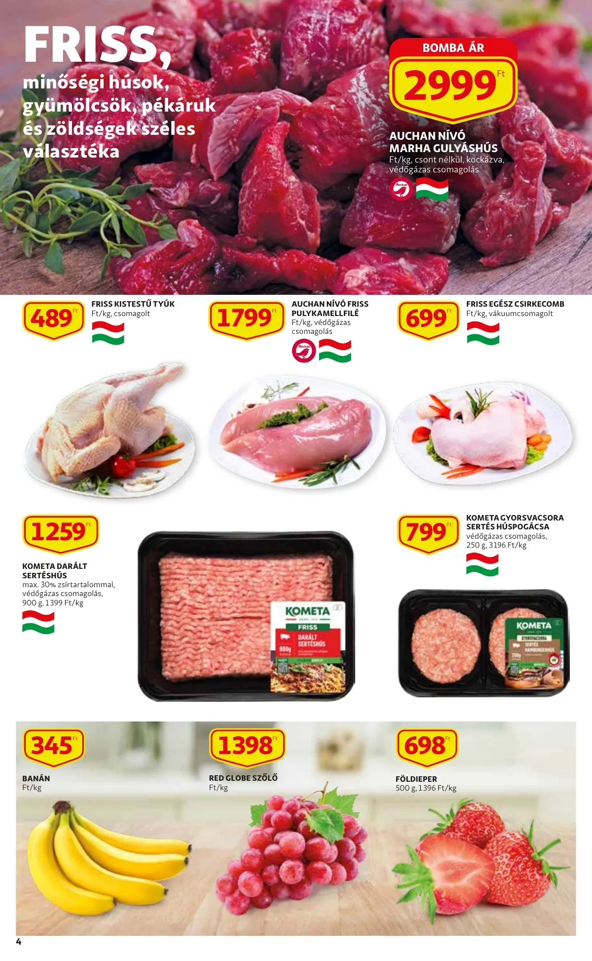 Auchan akciós újság Szupermarket 03.31–04.06 – 4. oldal