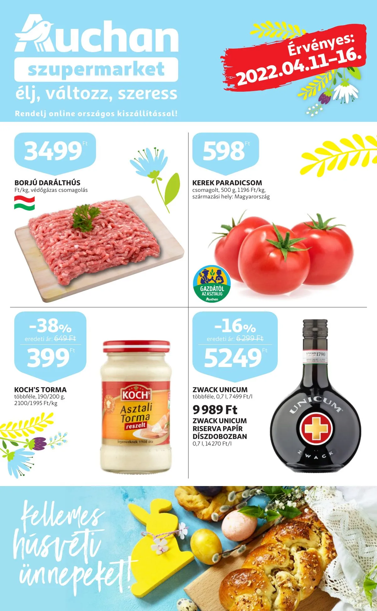 Auchan akciós újság Szupermarket 04.11–04.16