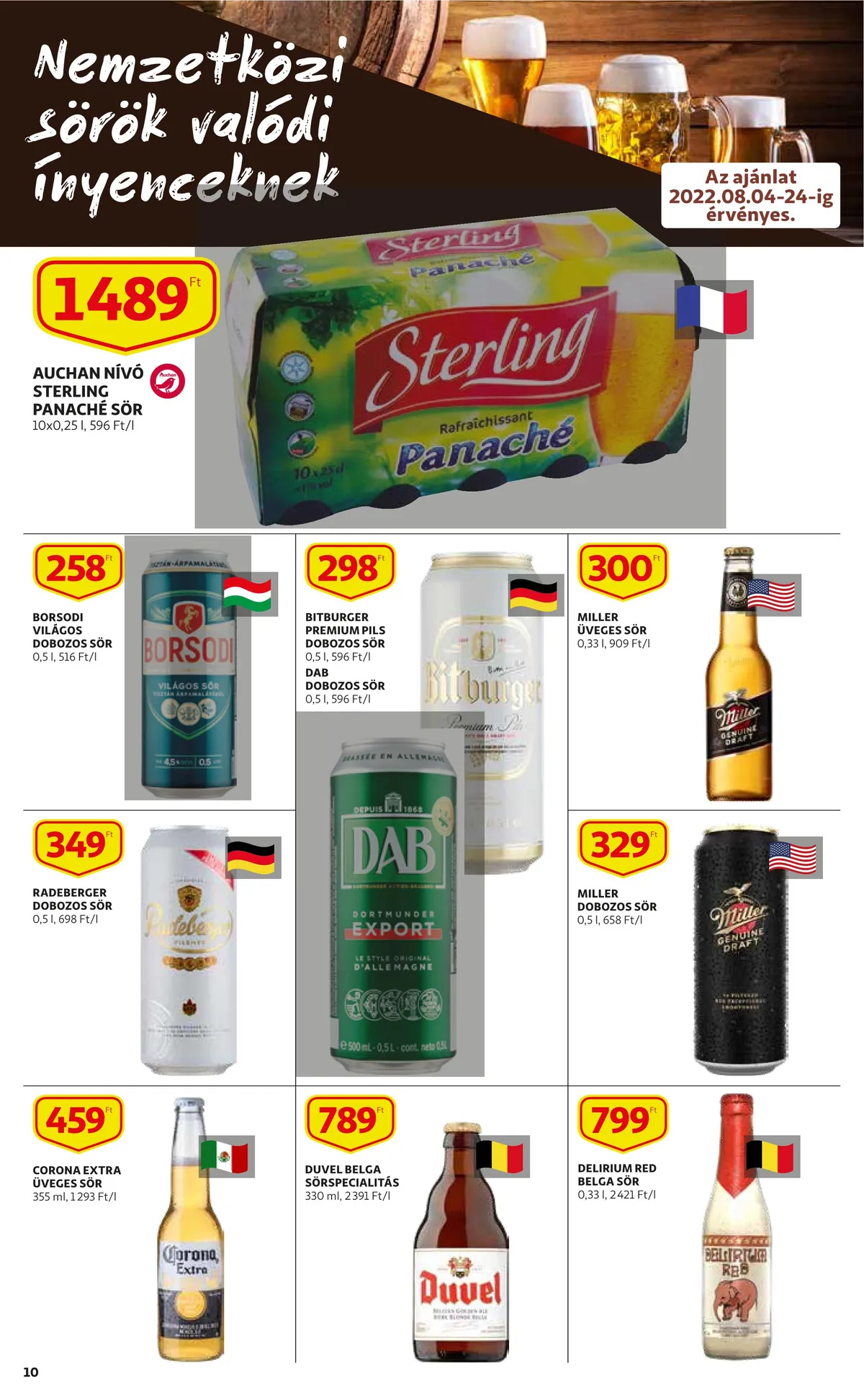 Auchan akciós újság Szupermarket 08.14–08.10 – 10. oldal