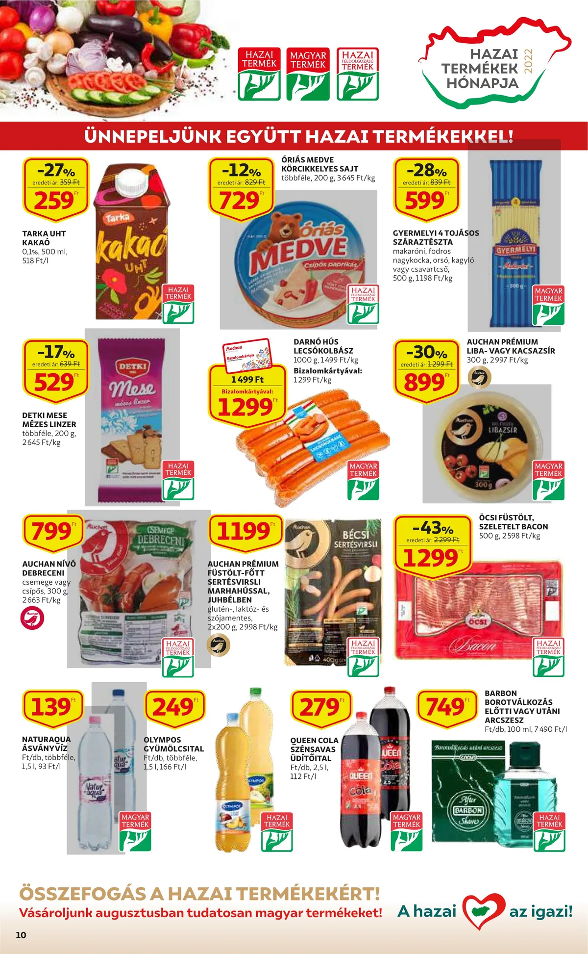 Auchan akciós újság Szupermarket 08.18–08.24 – 10. oldal
