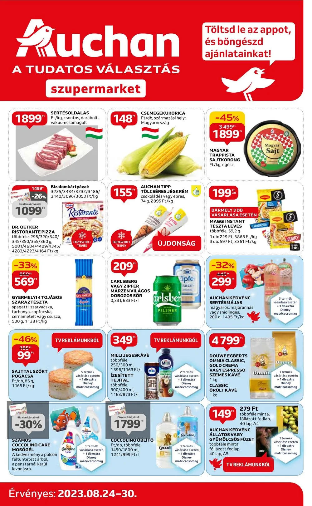 Auchan akciós újság Szupermarket 08.24–08.30