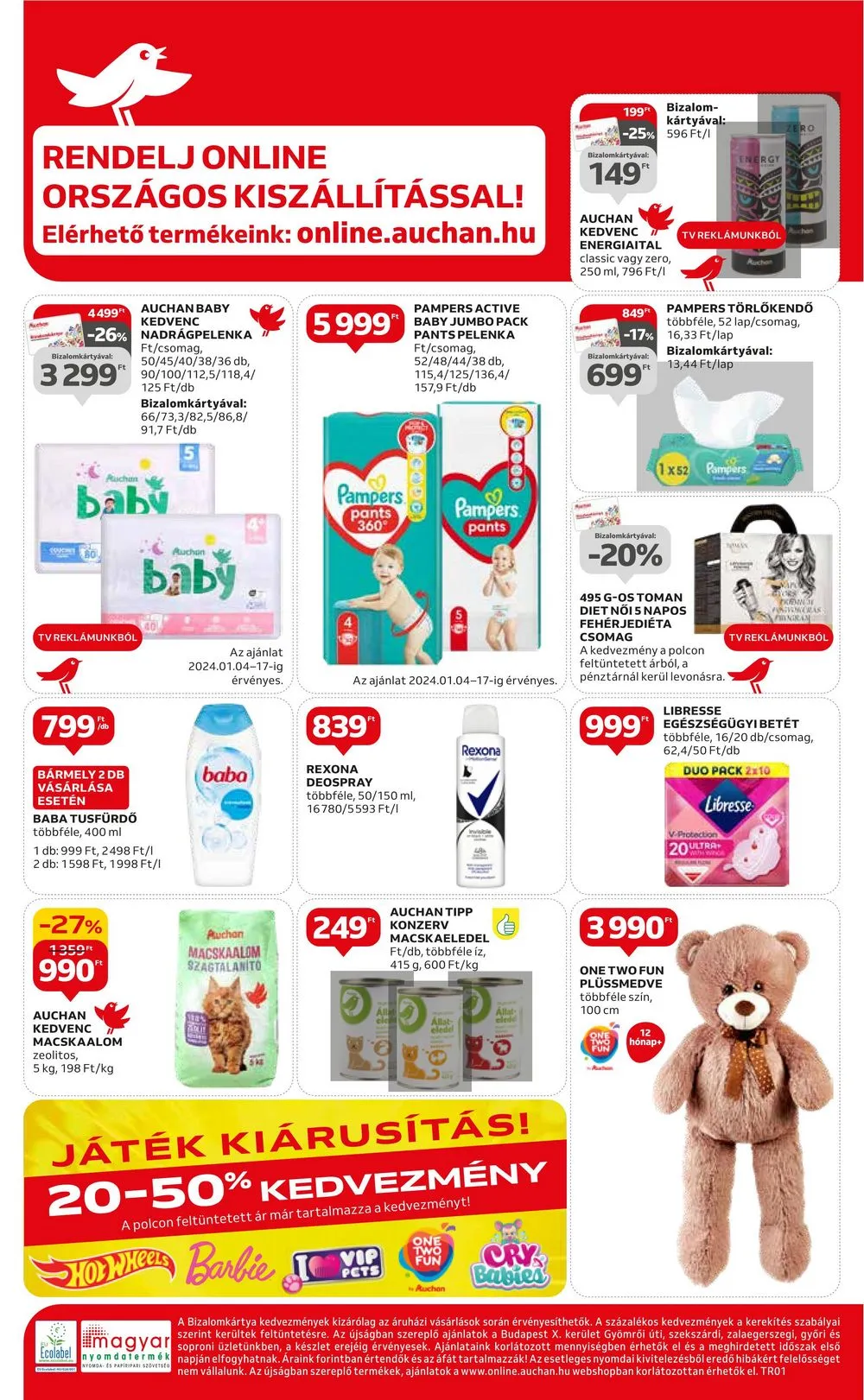 Auchan akciós újság Szupermarket 01.04–01.10 – 4. oldal