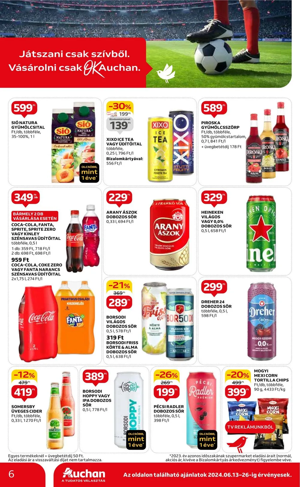 Auchan akciós újság Szupermarket 06.13–06.19 – 6. oldal