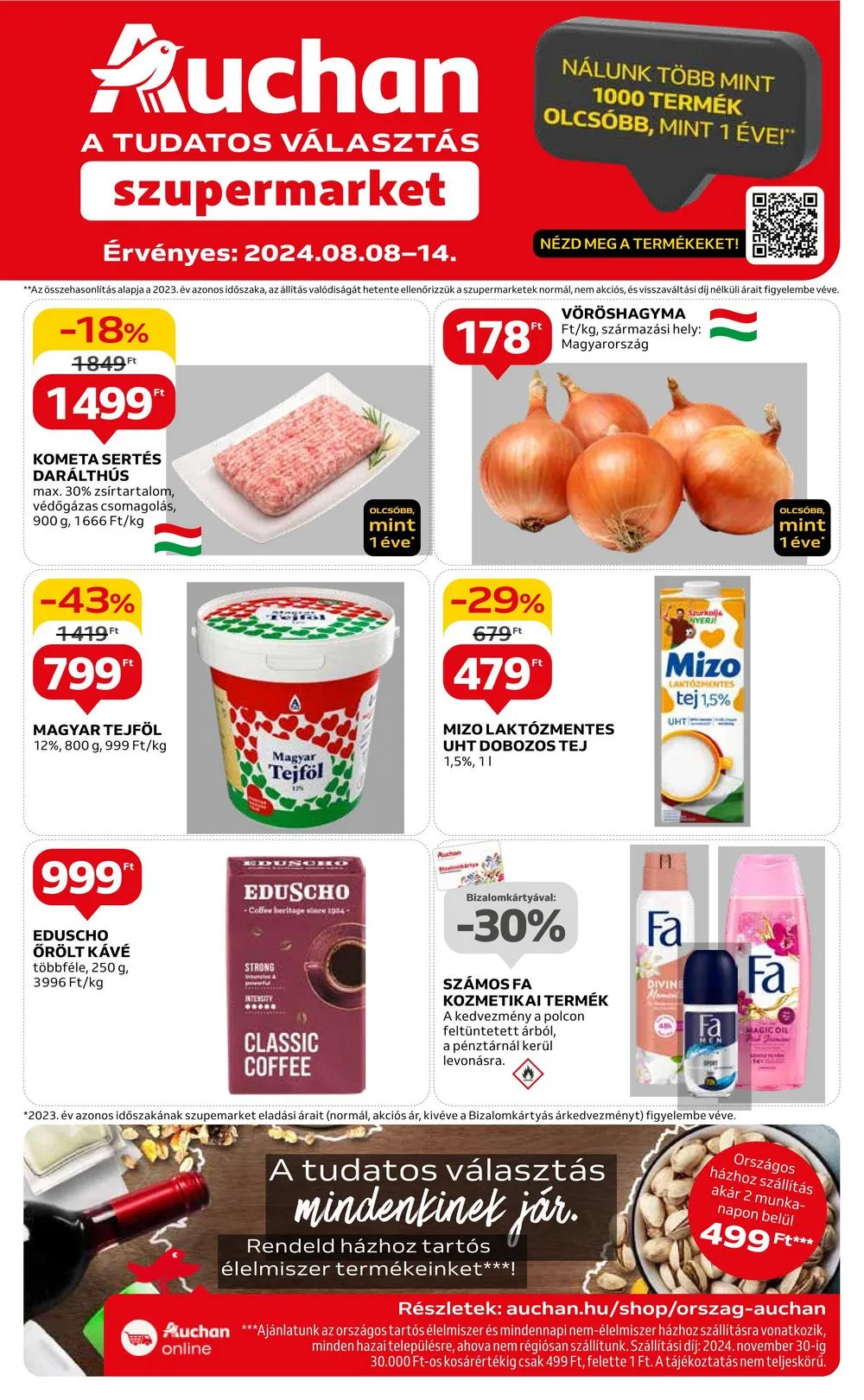 Auchan akciós újság Szupermarket 08.08–08.14