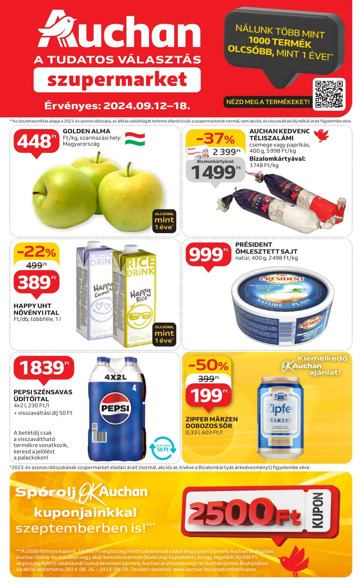 Auchan akciós újság Szupermarket 09.12–09.18
