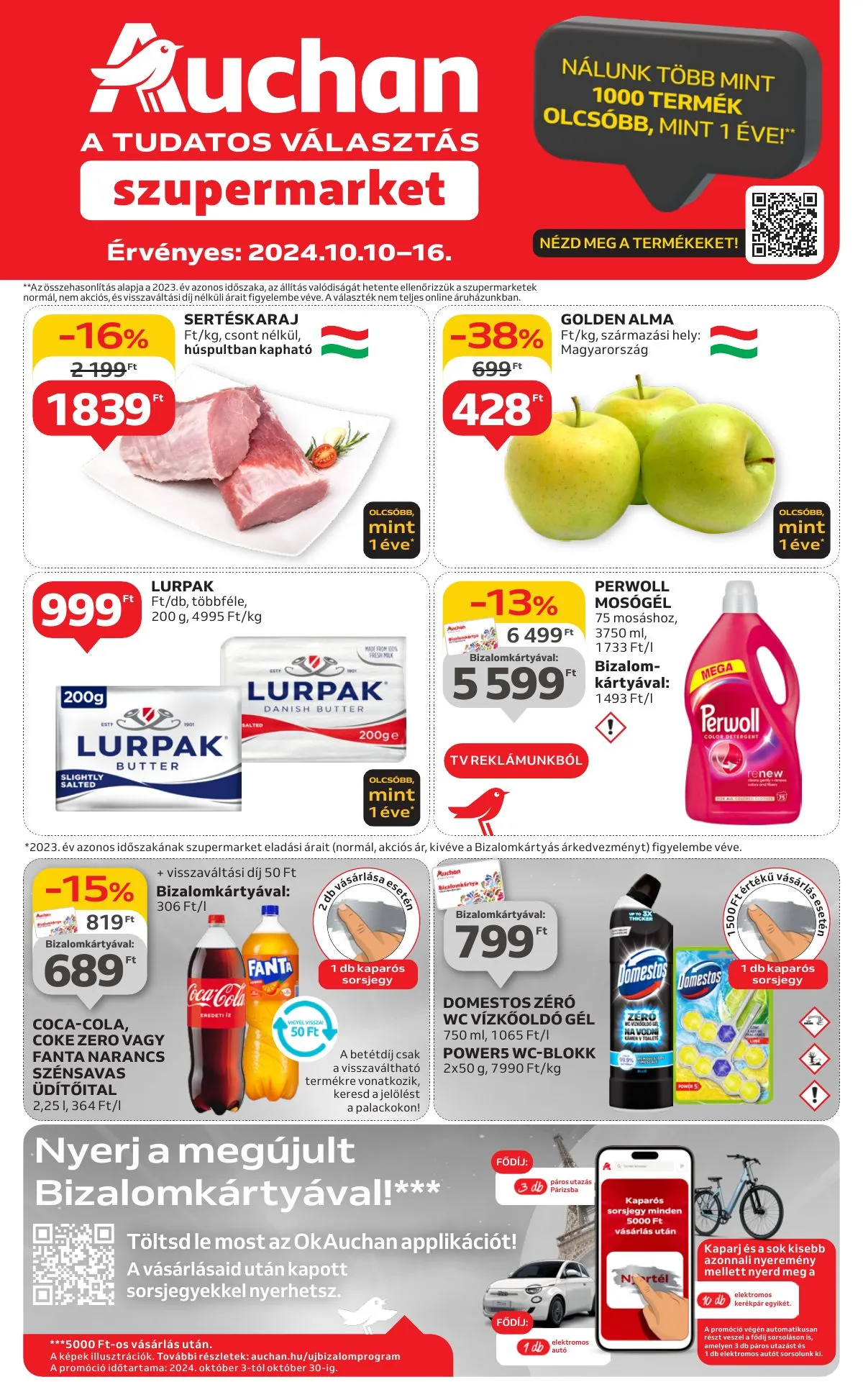 Auchan akciós újság Szupermarket 10.10–10.16