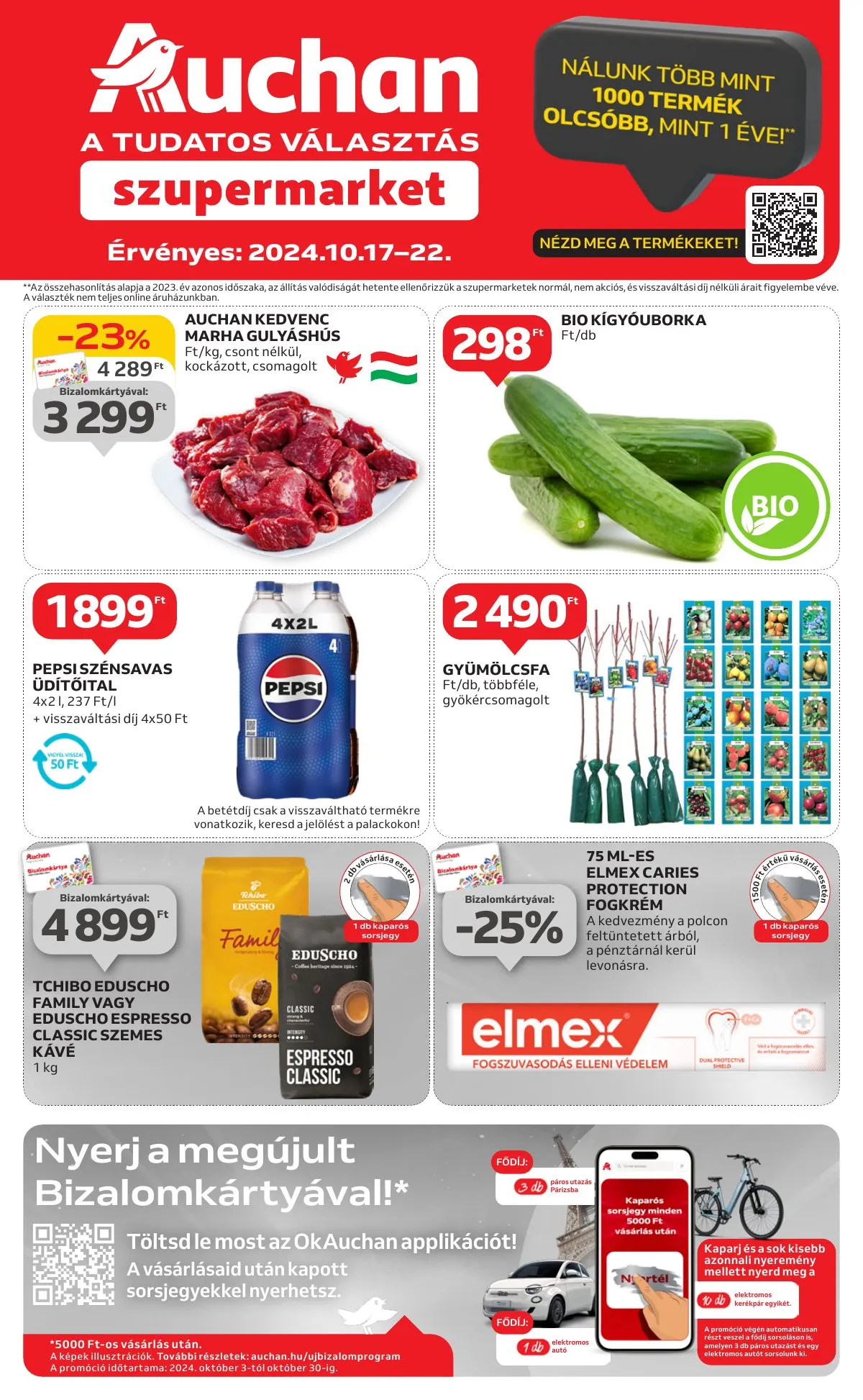 Auchan akciós újság Szupermarket 10.17–10.23
