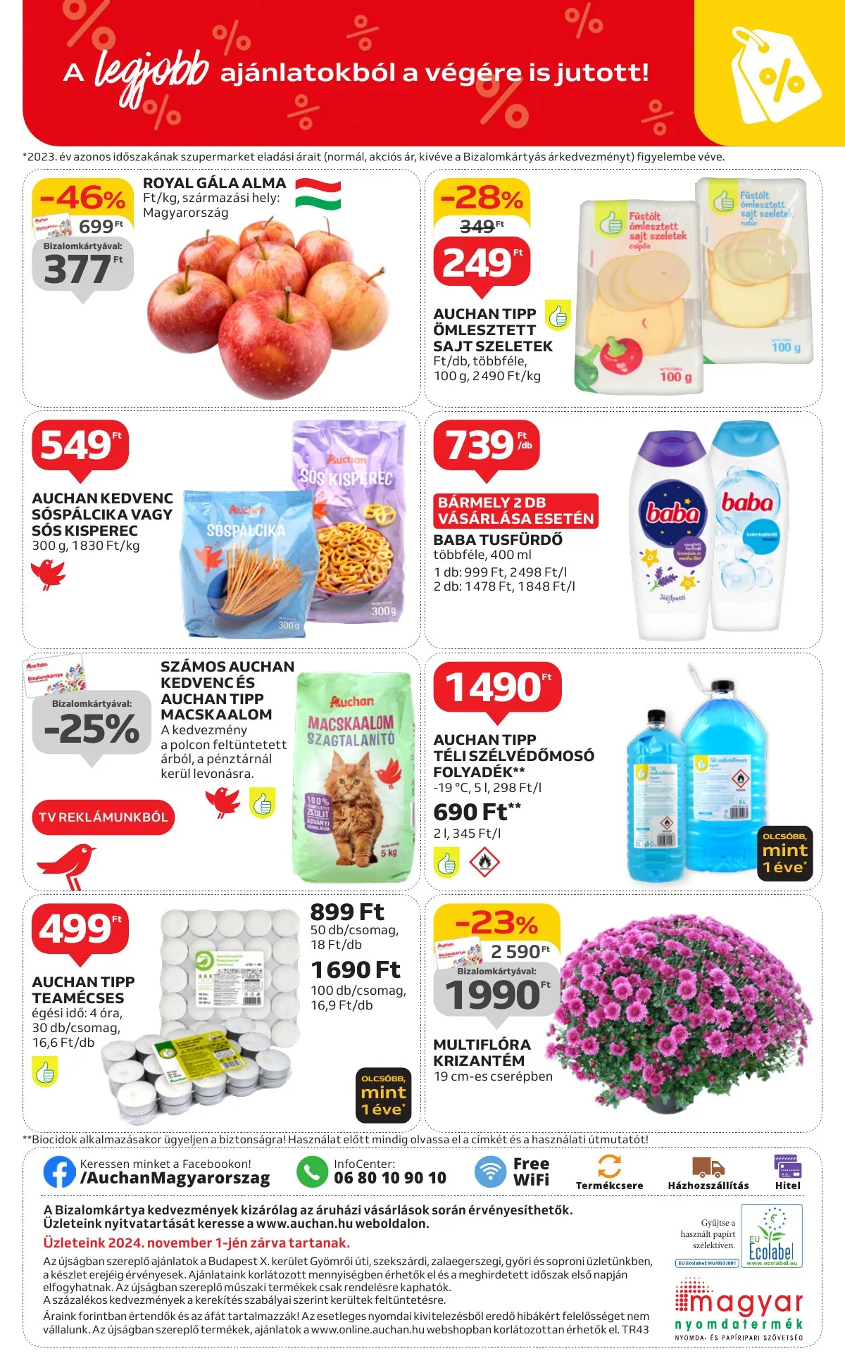 Auchan akciós újság Szupermarket 10.24–10.30 – 16. oldal