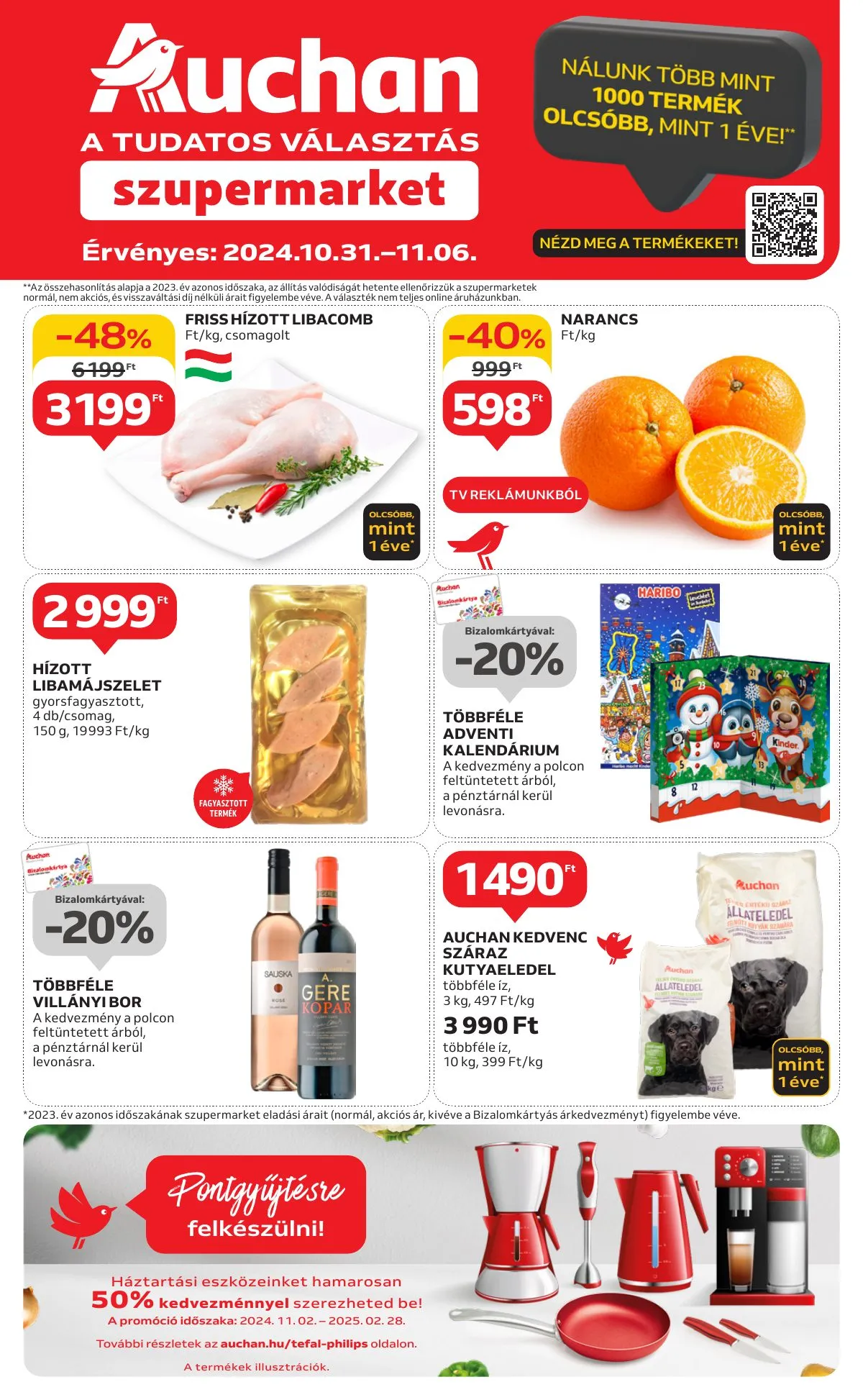 Auchan akciós újság Szupermarket 10.31–11.06