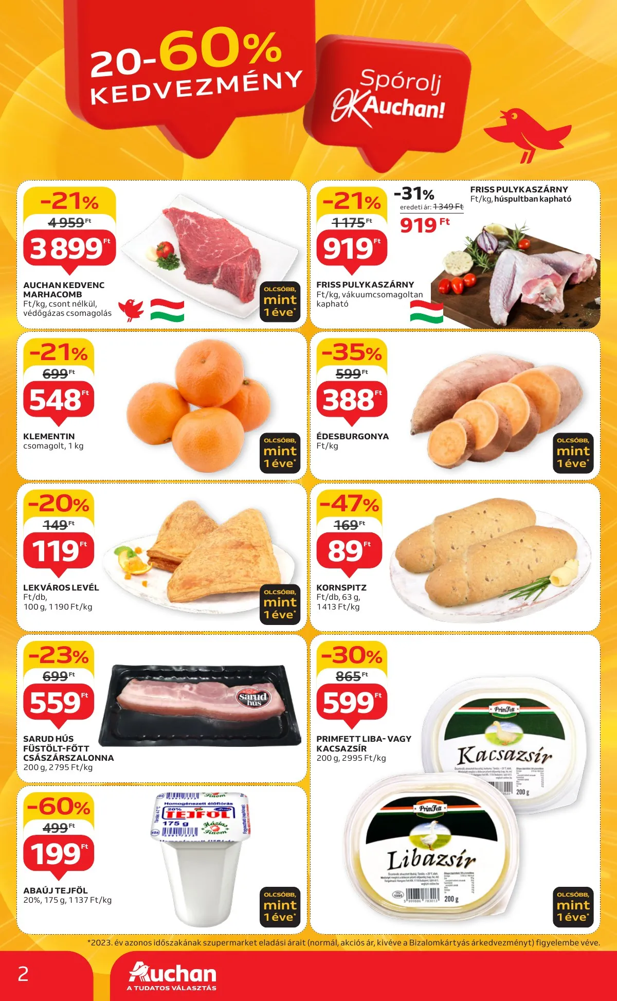 Auchan akciós újság Szupermarket 11.07–11.13 – 2. oldal