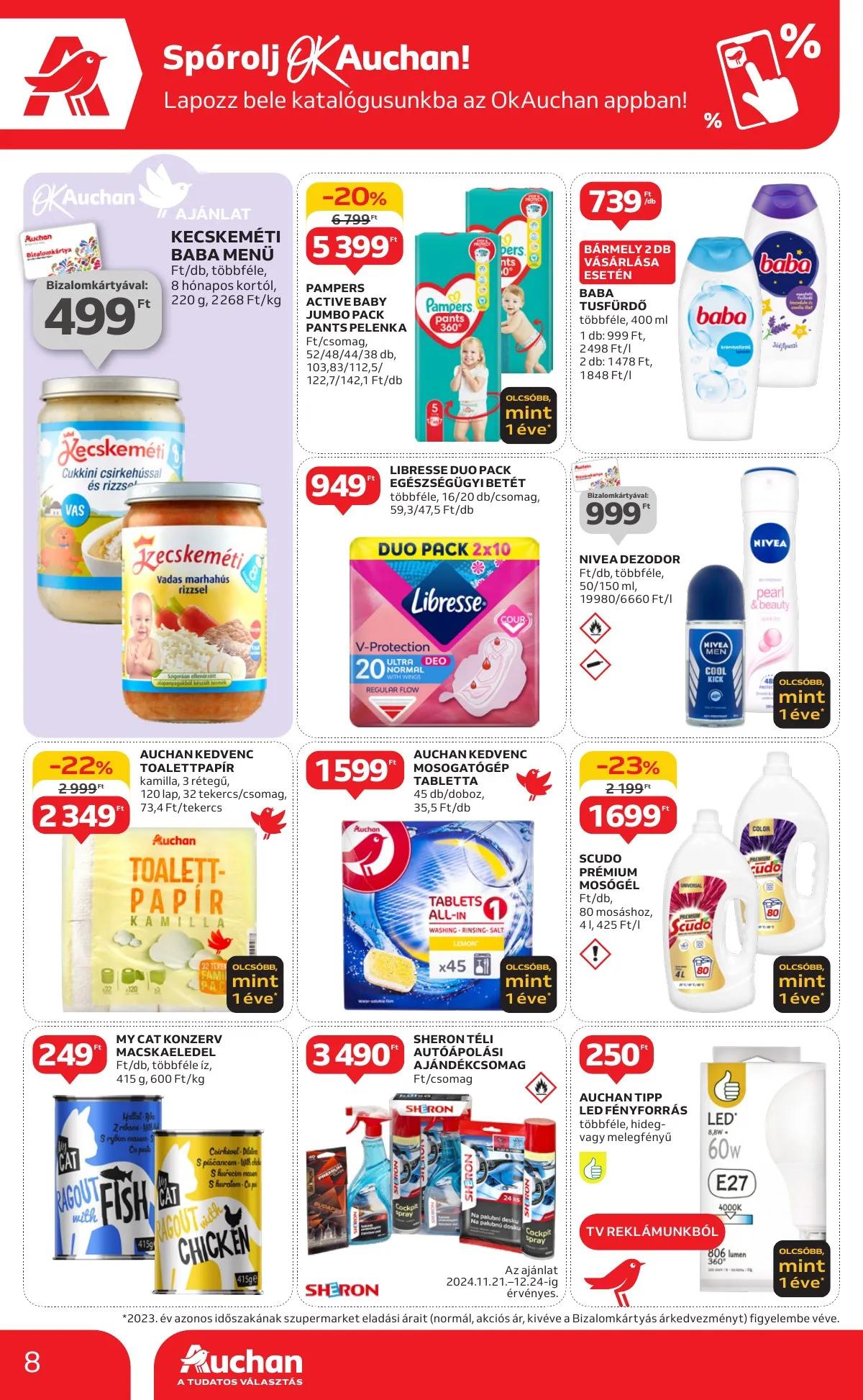 Auchan akciós újság Szupermarket 11.21–11.27 – 8. oldal