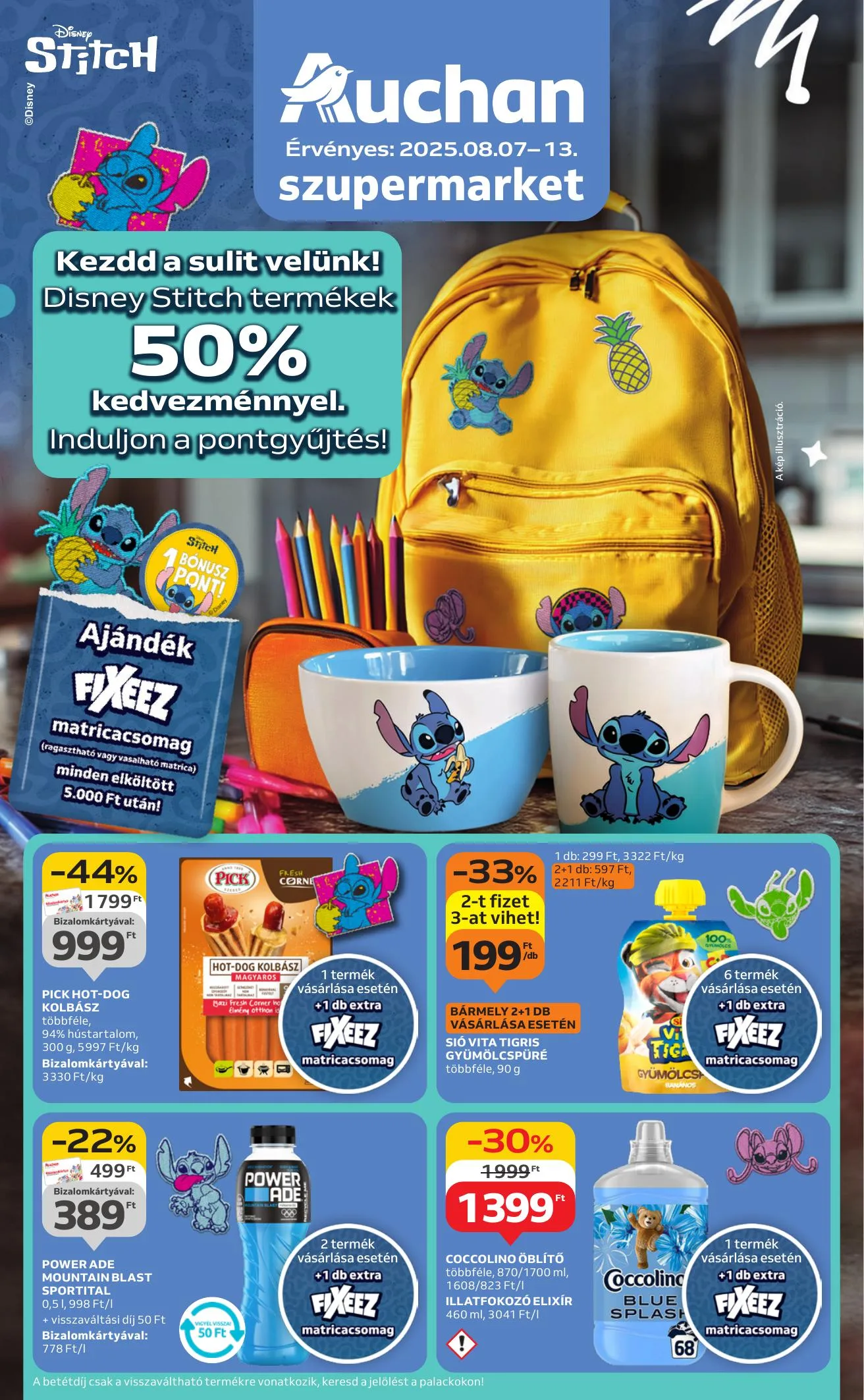 Auchan akciós újság Szupermarket 08.07–08.13