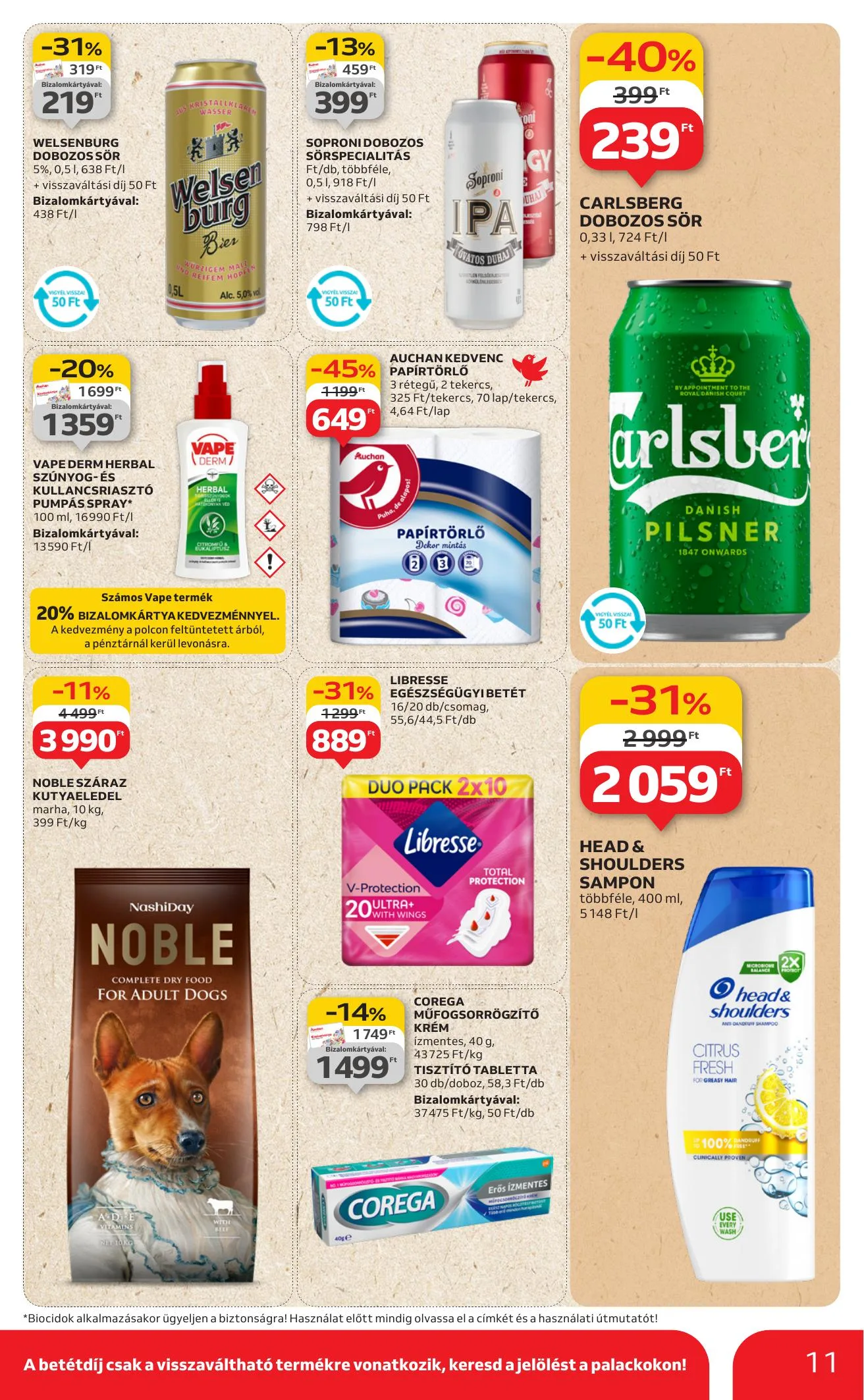 Auchan akciós újság Szupermarket 08.07–08.13 – 11. oldal