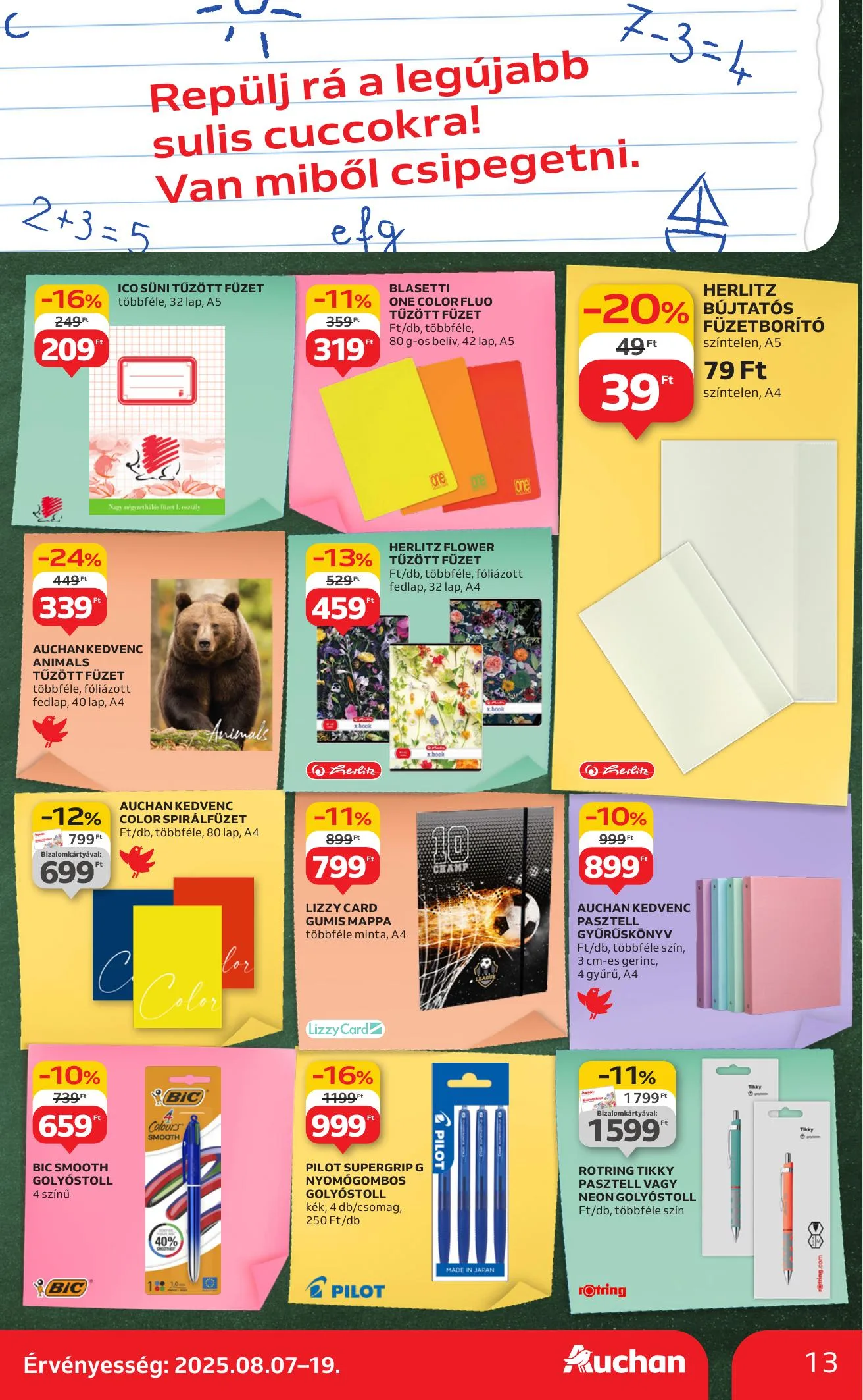 Auchan akciós újság Szupermarket 08.07–08.13 – 13. oldal