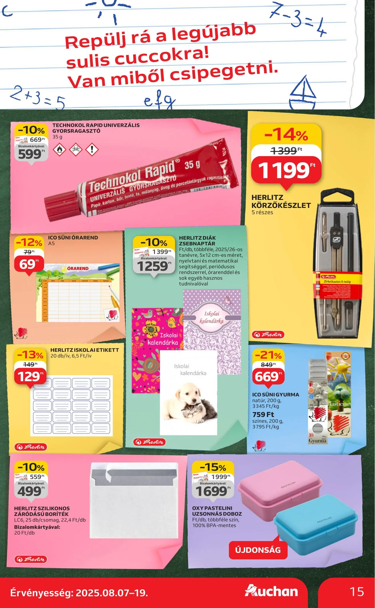 Auchan akciós újság Szupermarket 08.07–08.13 – 15. oldal