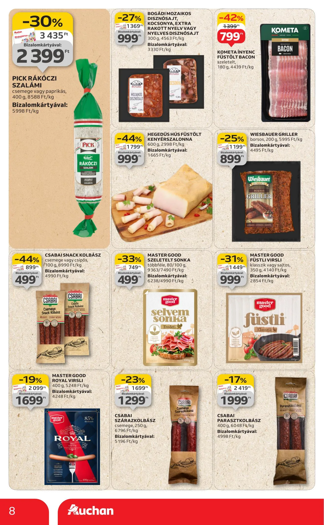 Auchan akciós újság Szupermarket 08.07–08.13 – 8. oldal