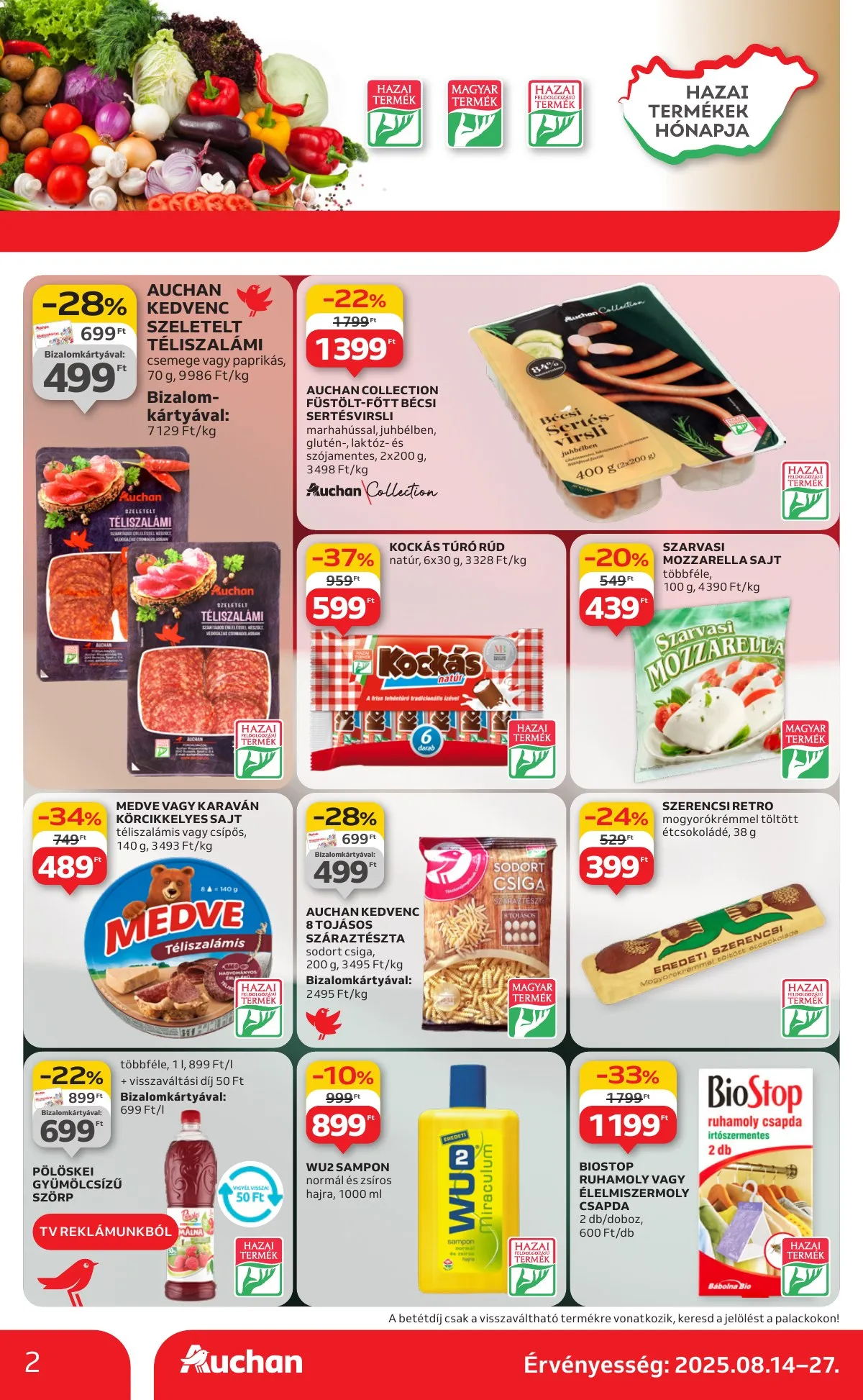 Auchan akciós újság Szupermarket 08.14–08.19 – 2. oldal