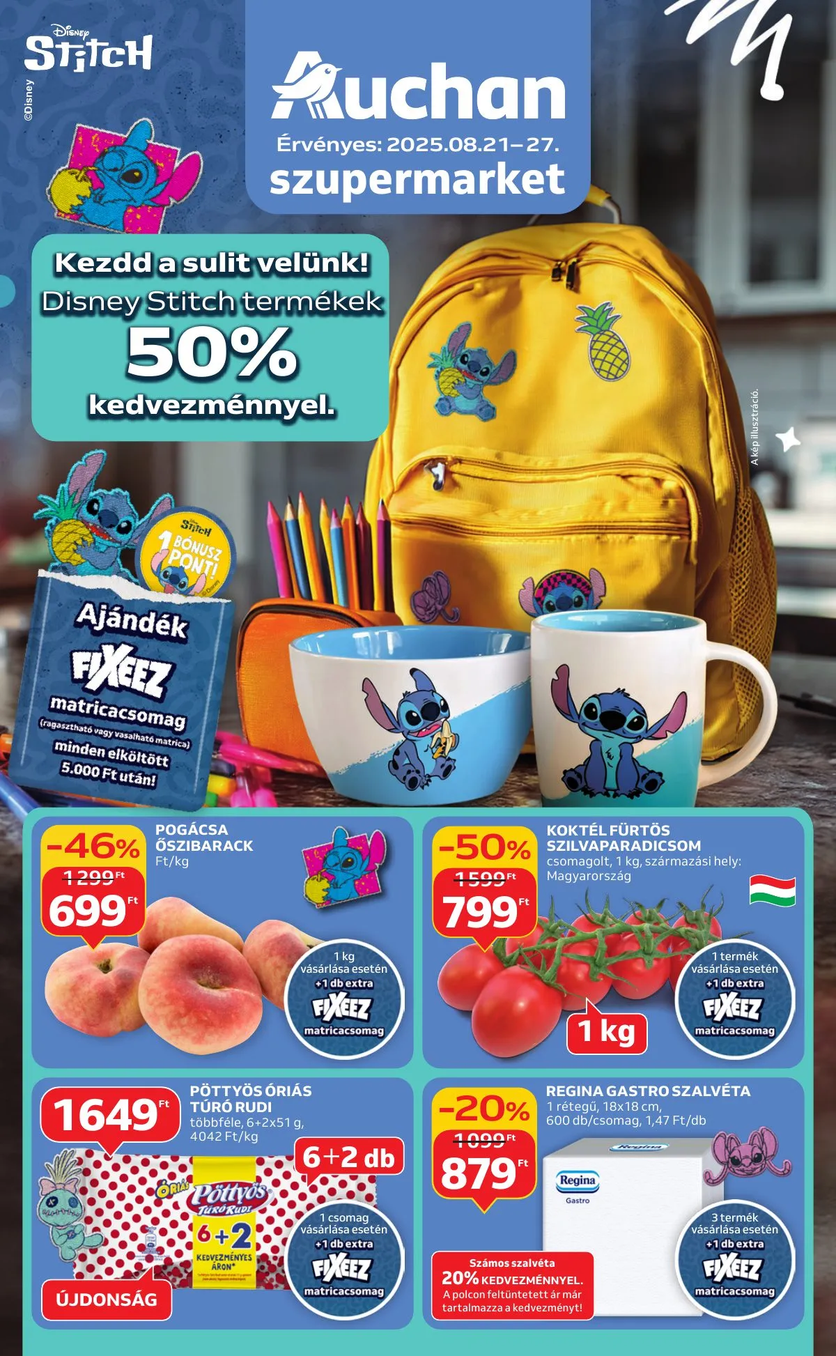 Auchan akciós újság Szupermarket 08.21–08.27