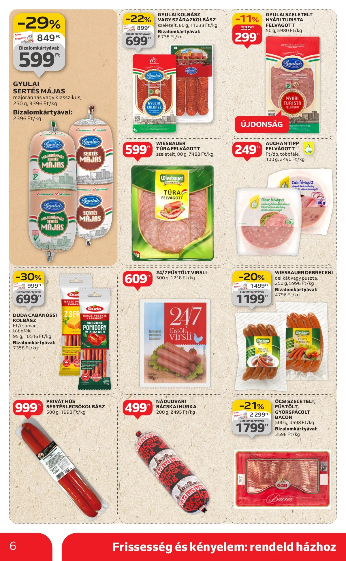 Auchan akciós újság Szupermarket 08.21–08.27 – 6. oldal