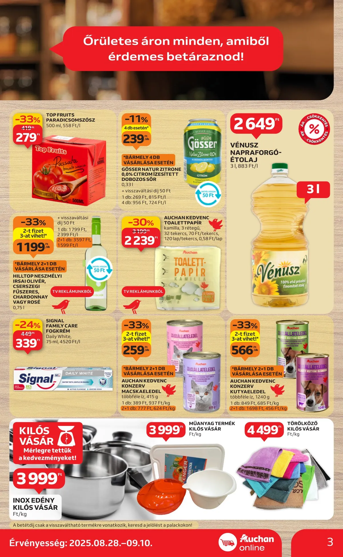 Auchan akciós újság Szupermarket 08.28–09.03 – 3. oldal