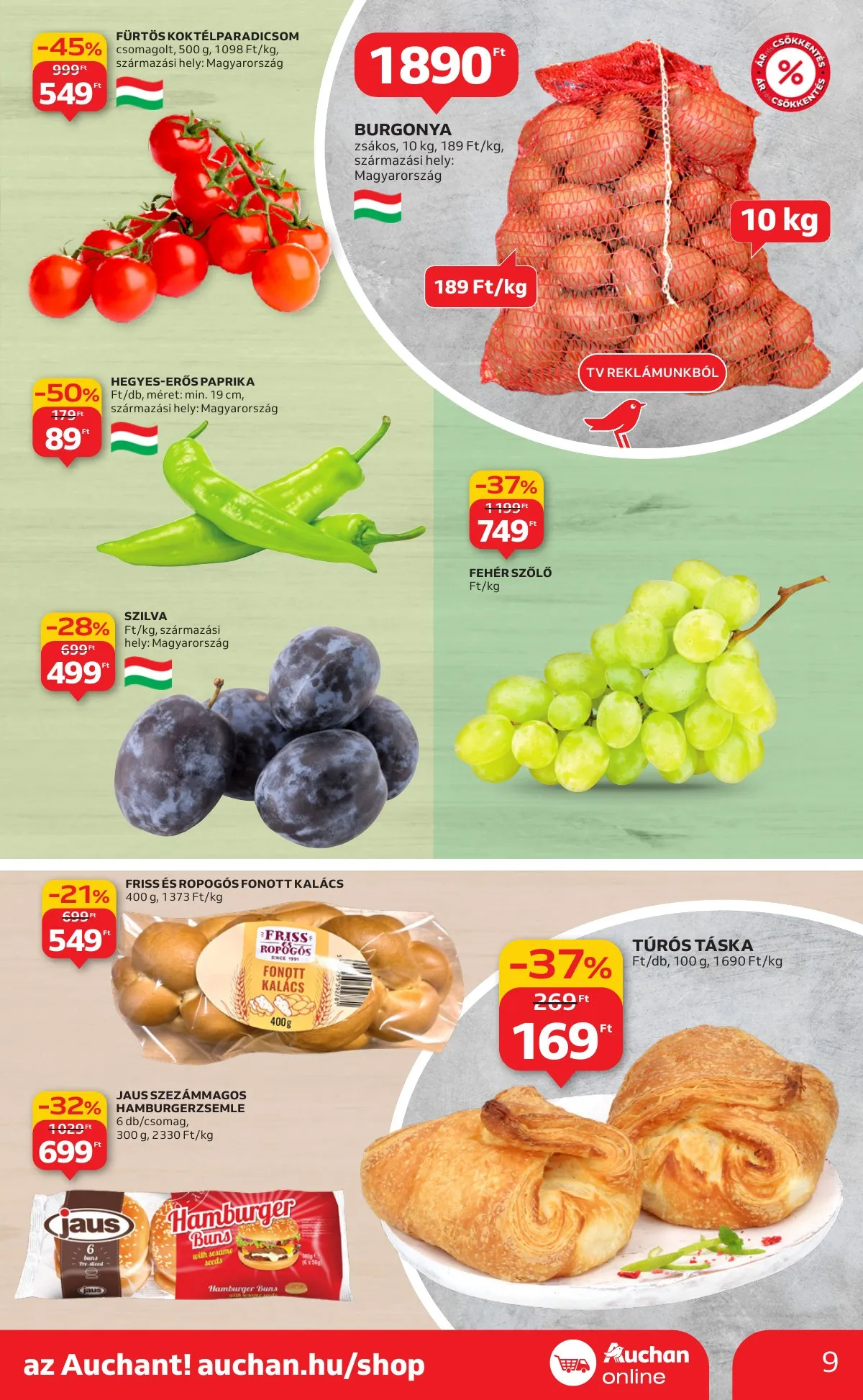 Auchan akciós újság Szupermarket 09.04–09.10 – 9. oldal
