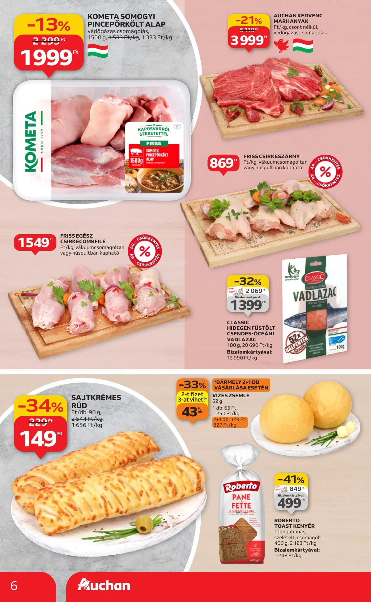 Auchan akciós újság Szupermarket 09.25–10.01 – 6. oldal