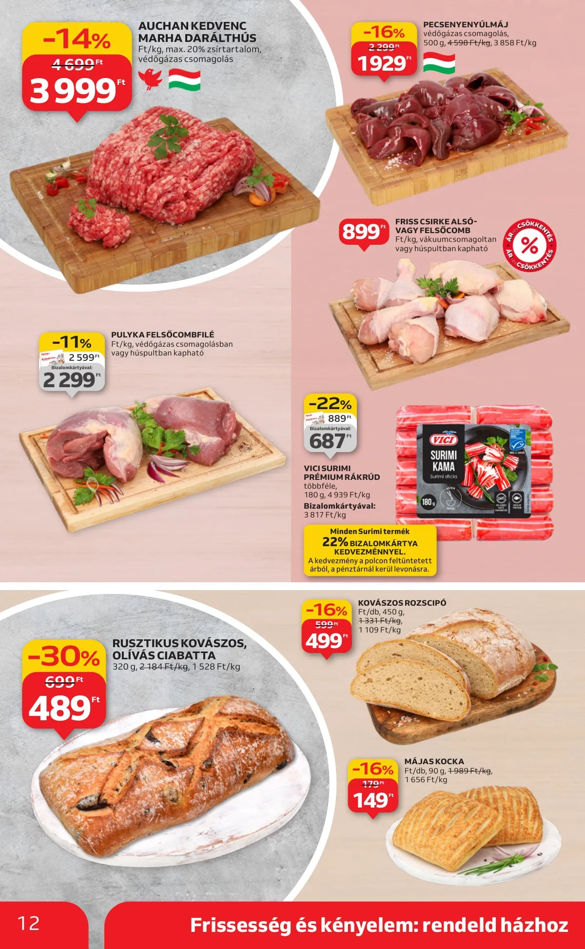 Auchan akciós újság Szupermarket 10.02–10.08 – 12. oldal