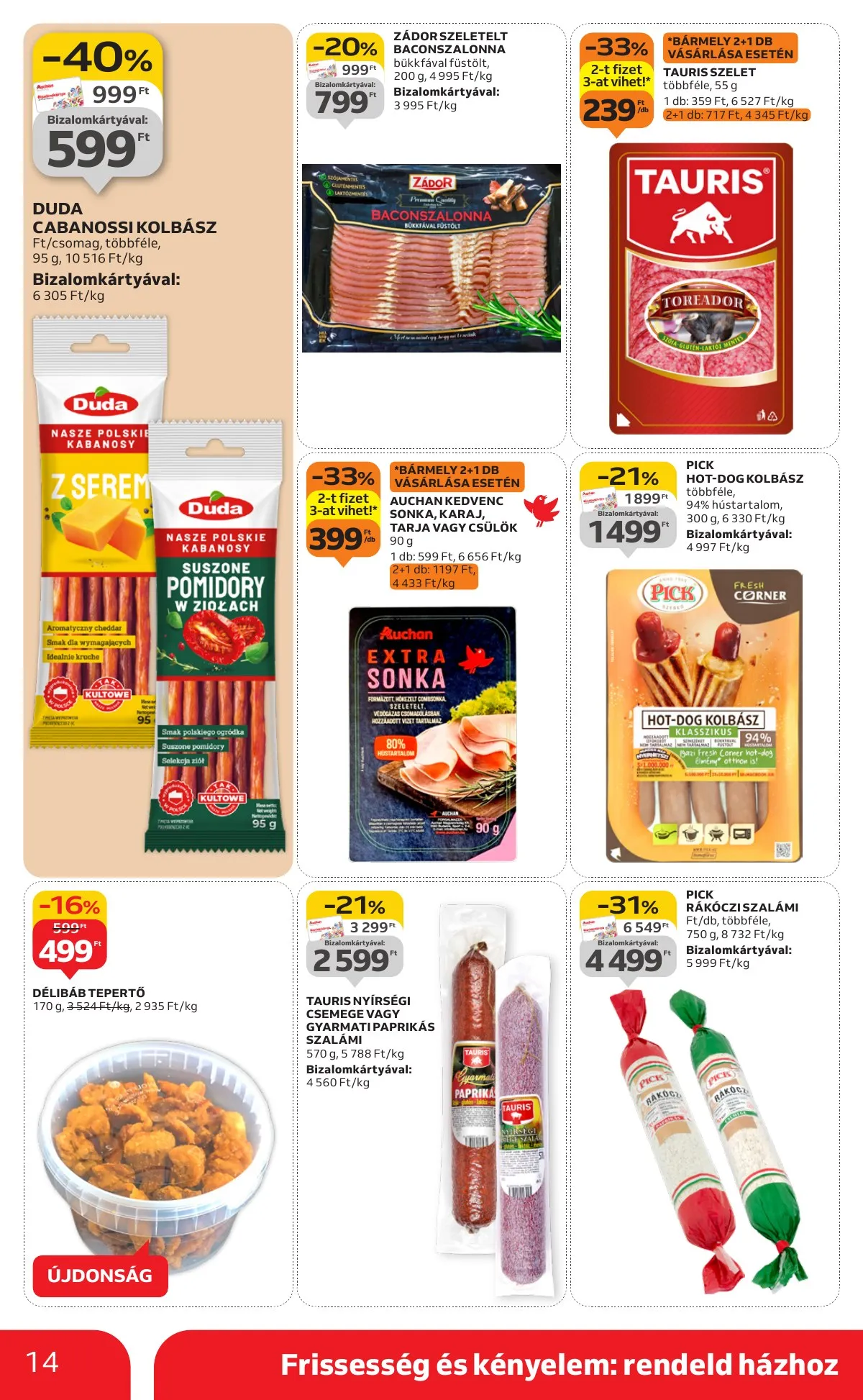 Auchan akciós újság Szupermarket 10.02–10.08 – 14. oldal