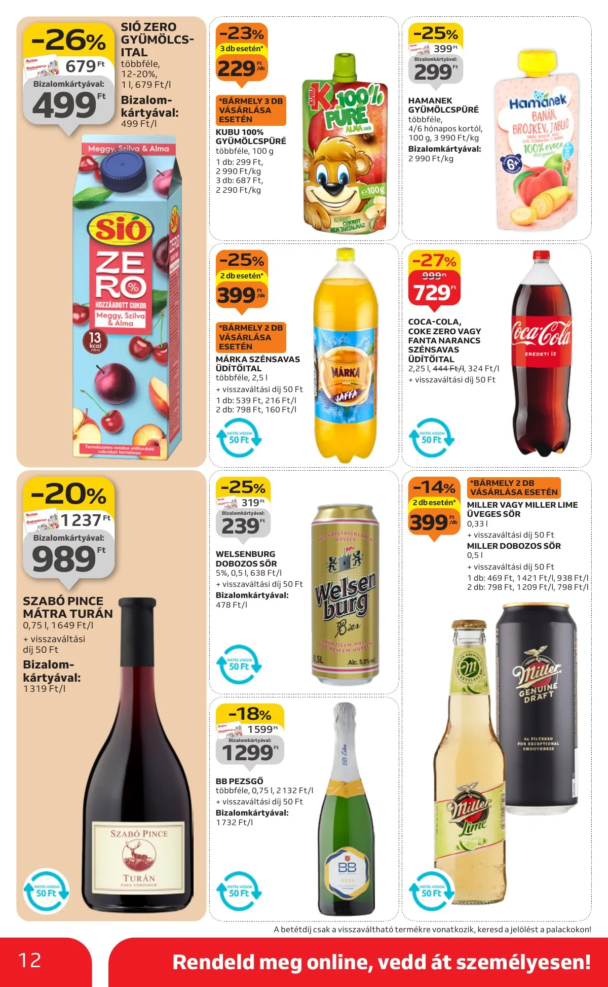 Auchan akciós újság Szupermarket 10.09–10.15 – 12. oldal