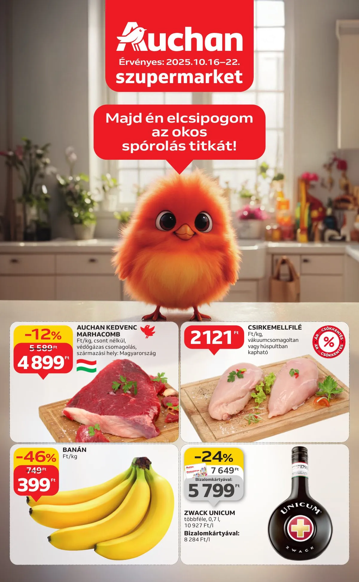 Auchan akciós újság Szupermarket 10.16–10.22