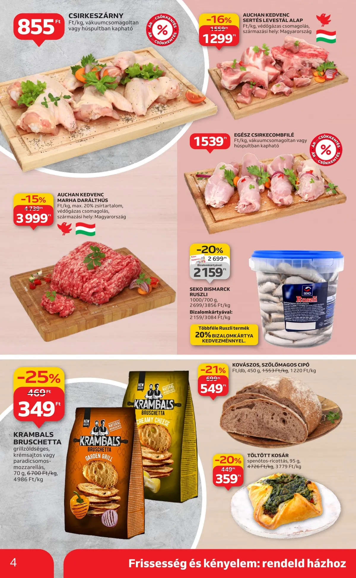 Auchan akciós újság Szupermarket 10.23–10.29 – 4. oldal