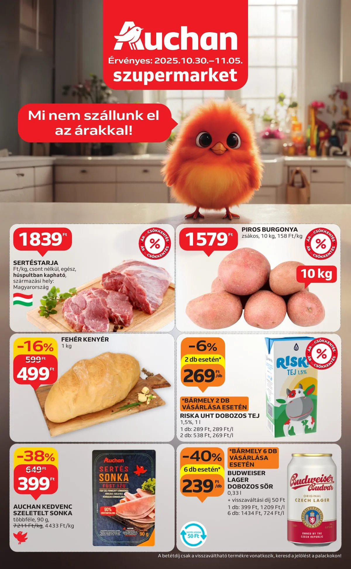 Auchan akciós újság Szupermarket 10.30–11.05