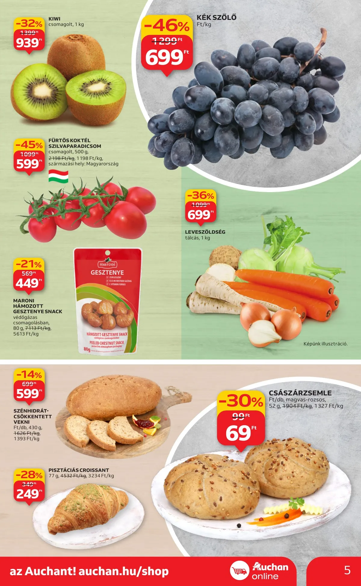 Auchan akciós újság Szupermarket 10.30–11.05 – 5. oldal