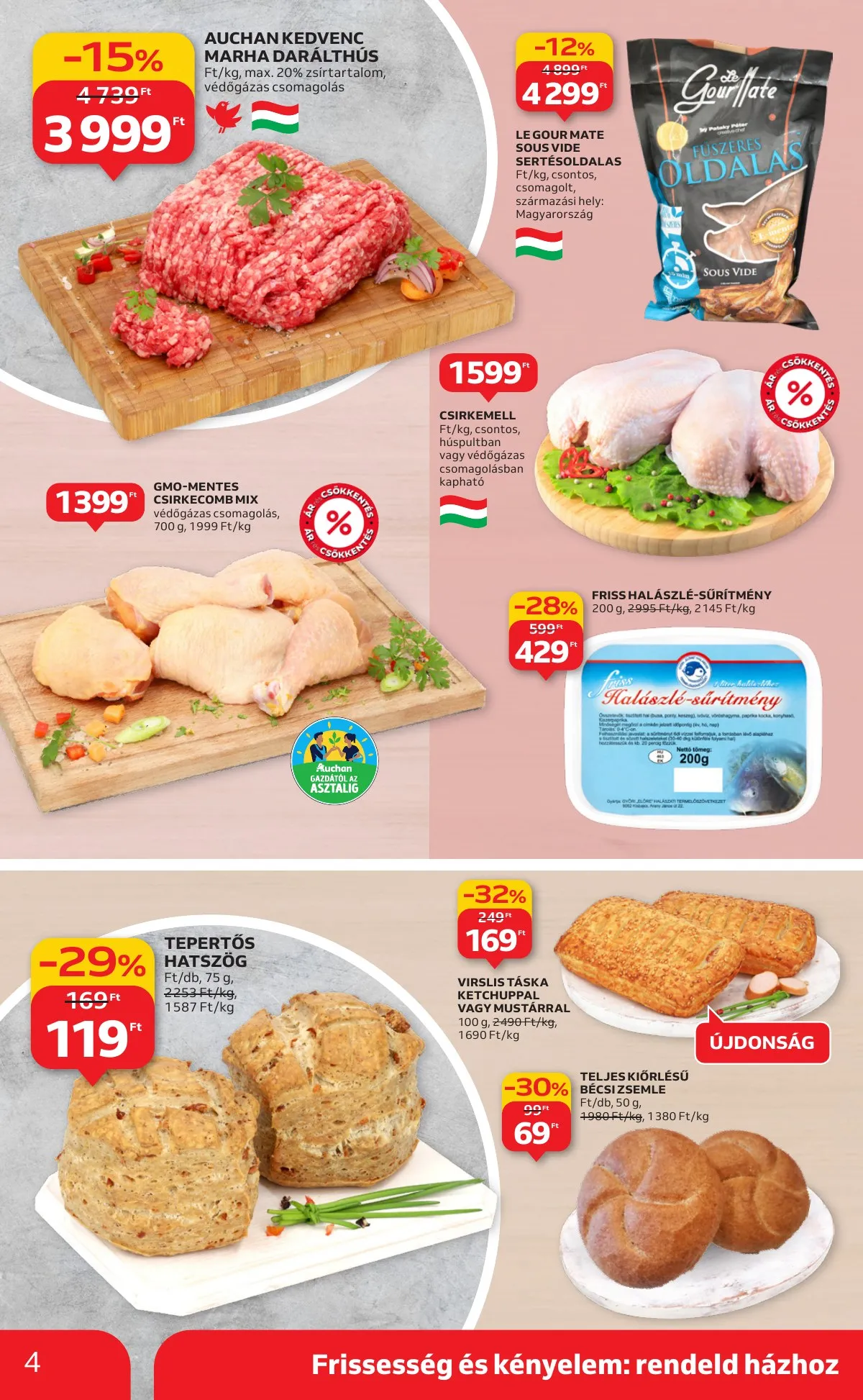 Auchan akciós újság Szupermarket 12.04–12.10 – 4. oldal