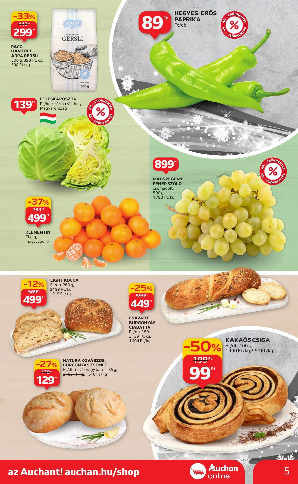 Auchan akciós újság Szupermarket 12.18–12.24 – 5. oldal