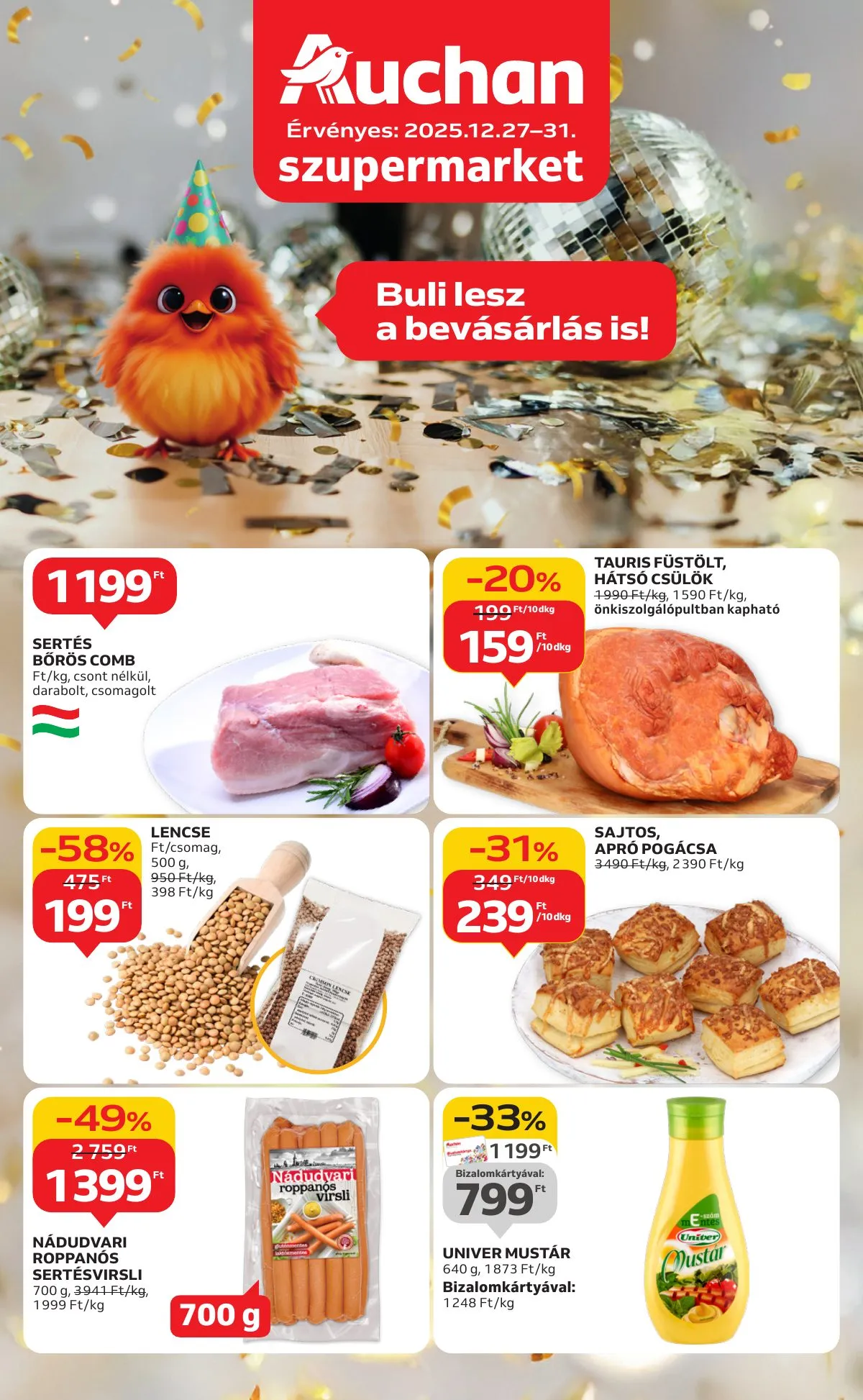 Auchan akciós újság Szupermarket 12.27–12.31