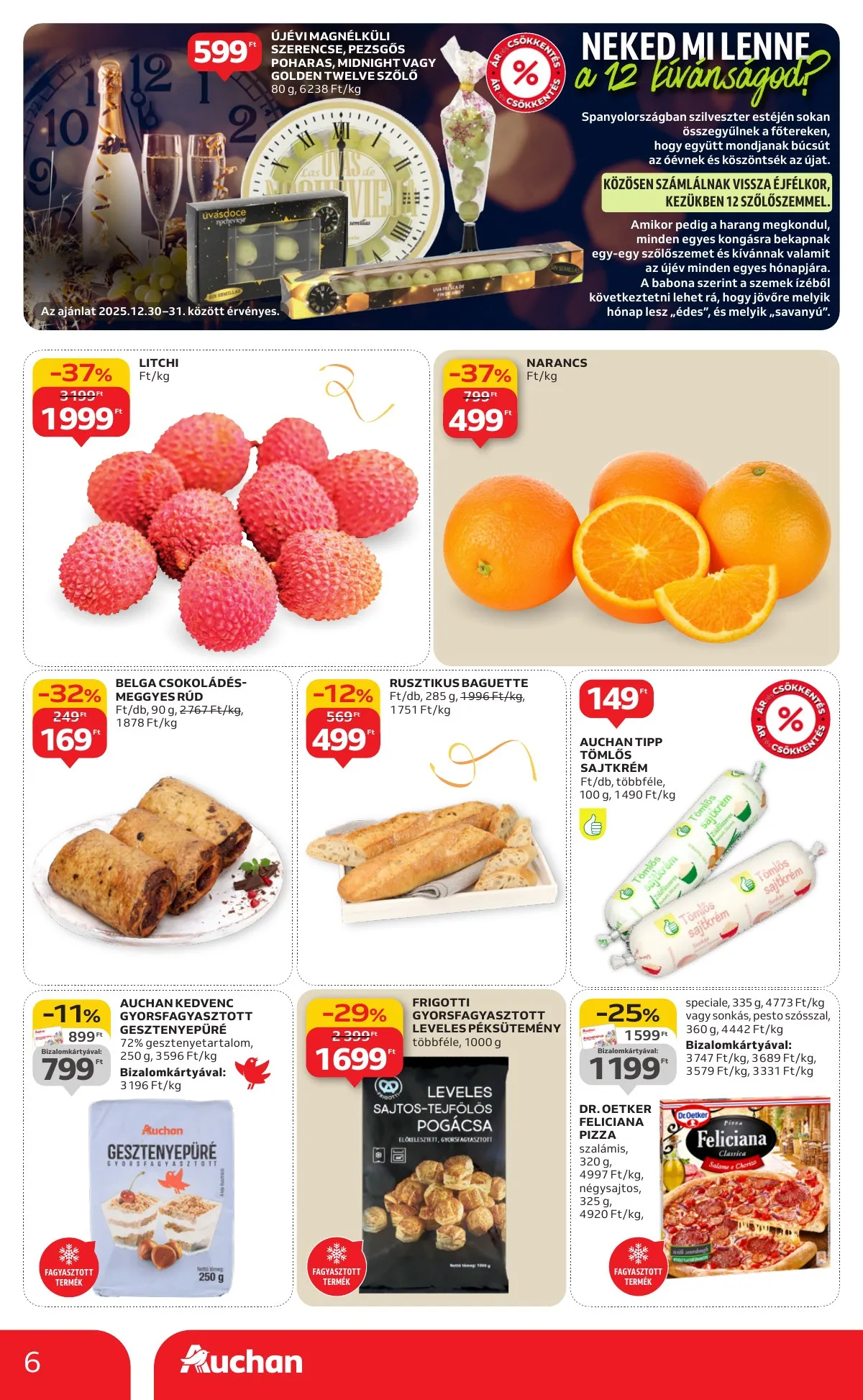 Auchan akciós újság Szupermarket 12.27–12.31 – 6. oldal
