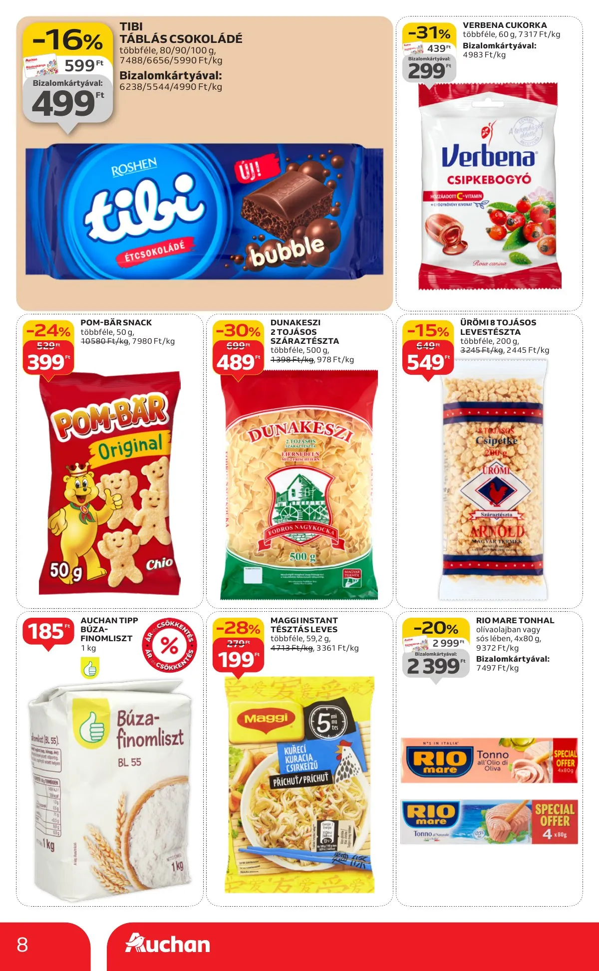 Auchan akciós újság Szupermarket 01.02–01.07 – 8. oldal