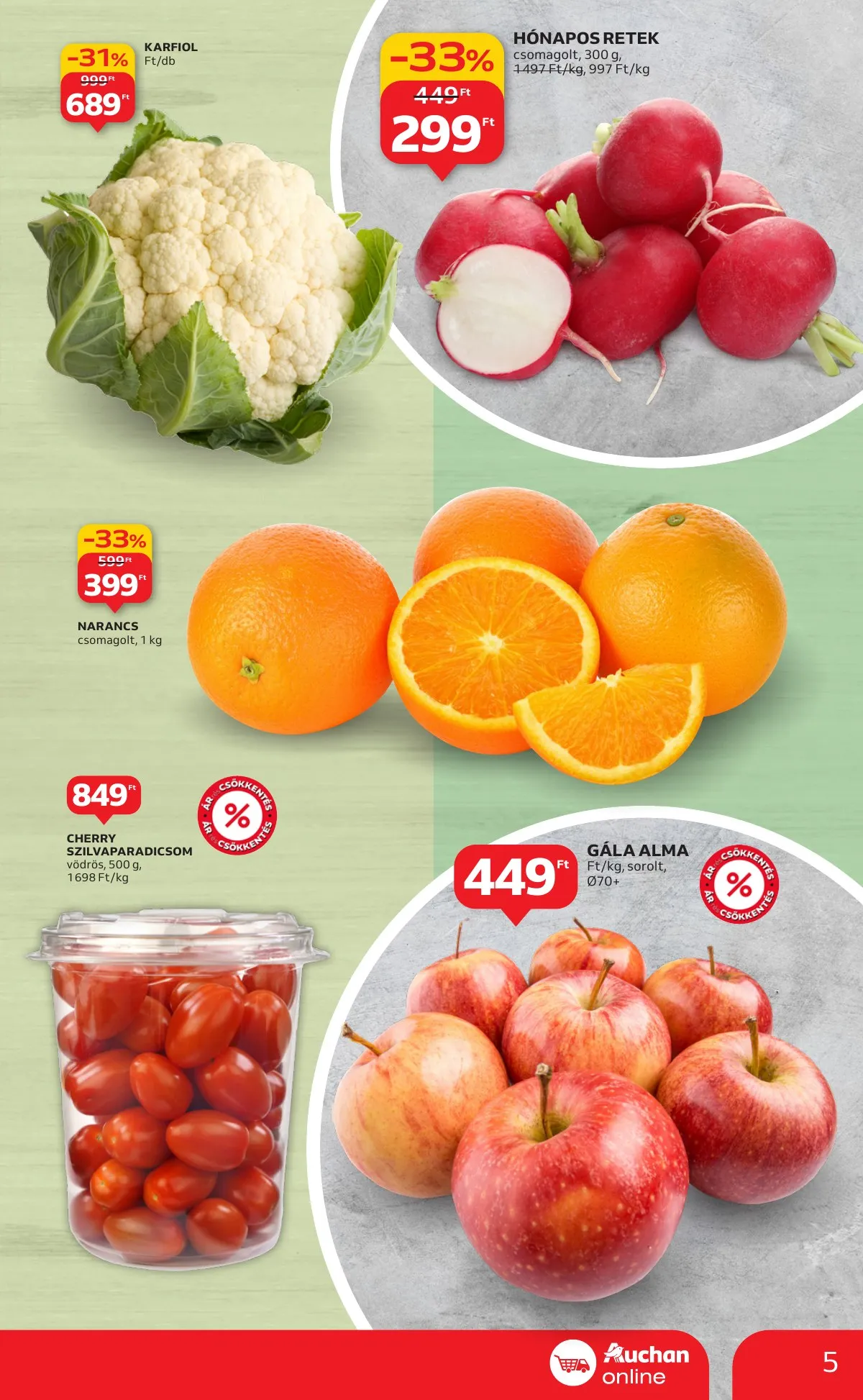 Auchan akciós újság Szupermarket 01.15–01.21 – 5. oldal