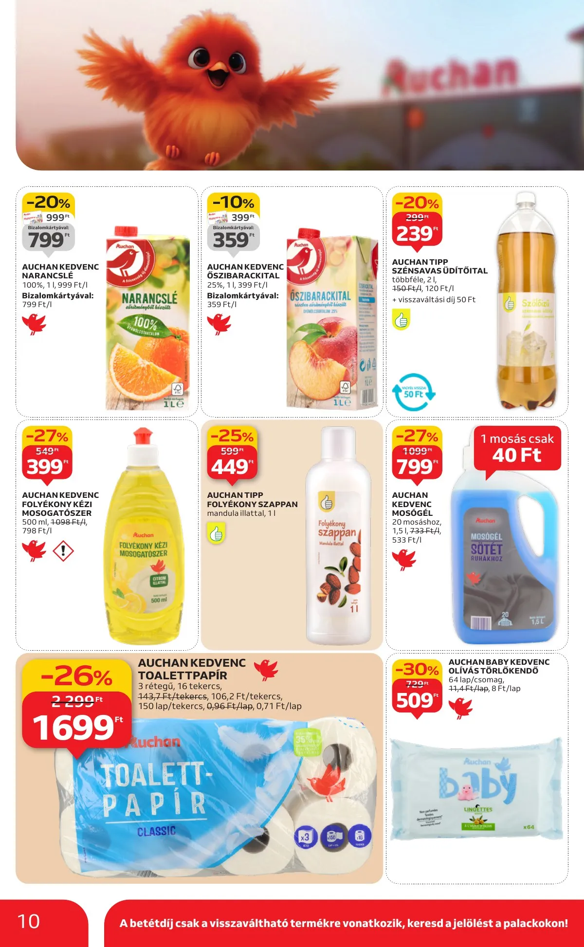 Auchan akciós újság Szupermarket 01.22–01.28 – 10. oldal