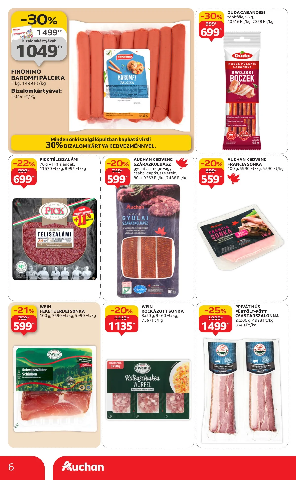 Auchan akciós újság Szupermarket 01.22–01.28 – 6. oldal