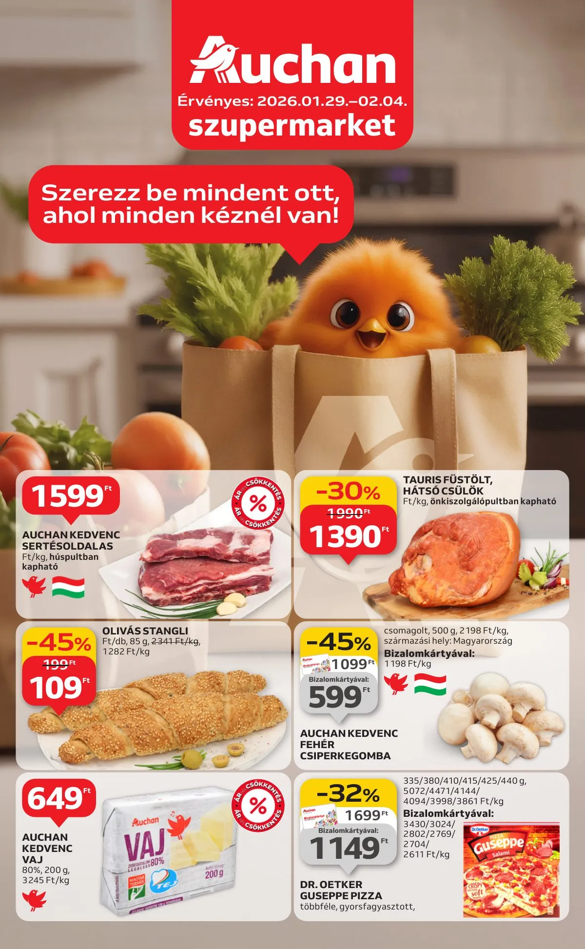 Auchan akciós újság Szupermarket 01.29–02.04